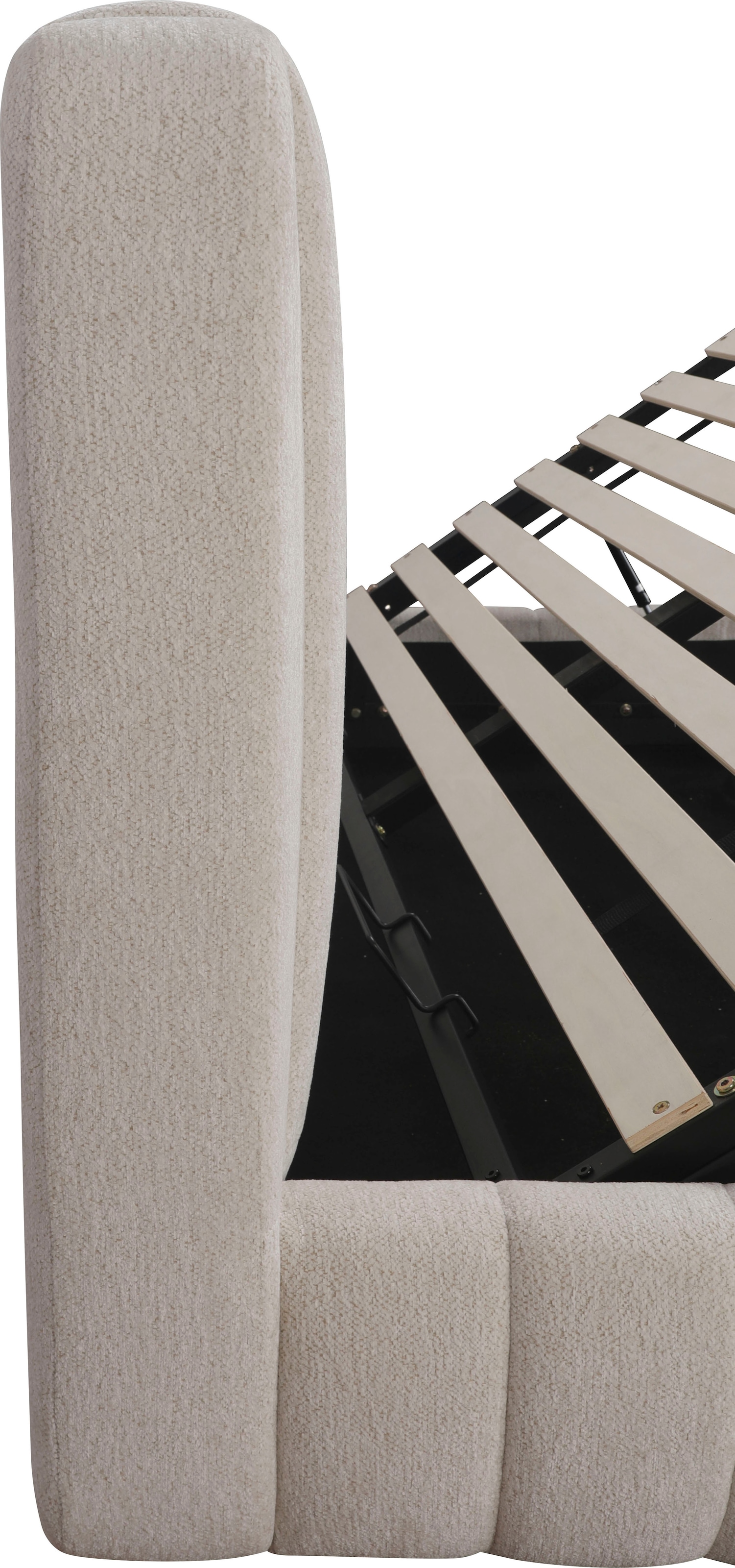 Home affaire Polsterbett »SELVAIR in der Breite 180cm, inkl. Lattenrost und Bettkasten« gepolstertes Kopfteil und Rahmen, Bezug im Chenillecharakter