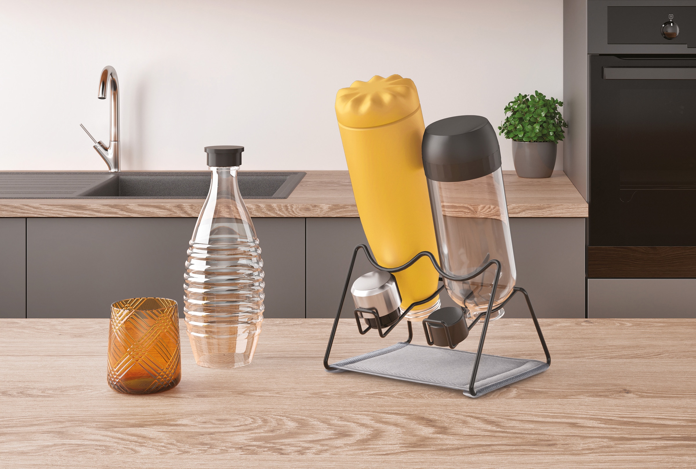 Metaltex Zubehöraufbewahrungsständer »2 LAVA« für 2 Flaschen im aktuellen "Industrial Look"