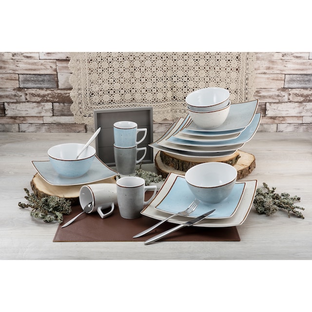 CreaTable Kombiservice »Geschirr-Set New Elegance Vintage Nature«, (Set, 8  tlg., Kaffeeservice und Tafelservice im Set, für 2 Personen), Service,  elegante Form, Made in Europe, 8 Teile, für 2 Personen kaufen online bei  OTTO