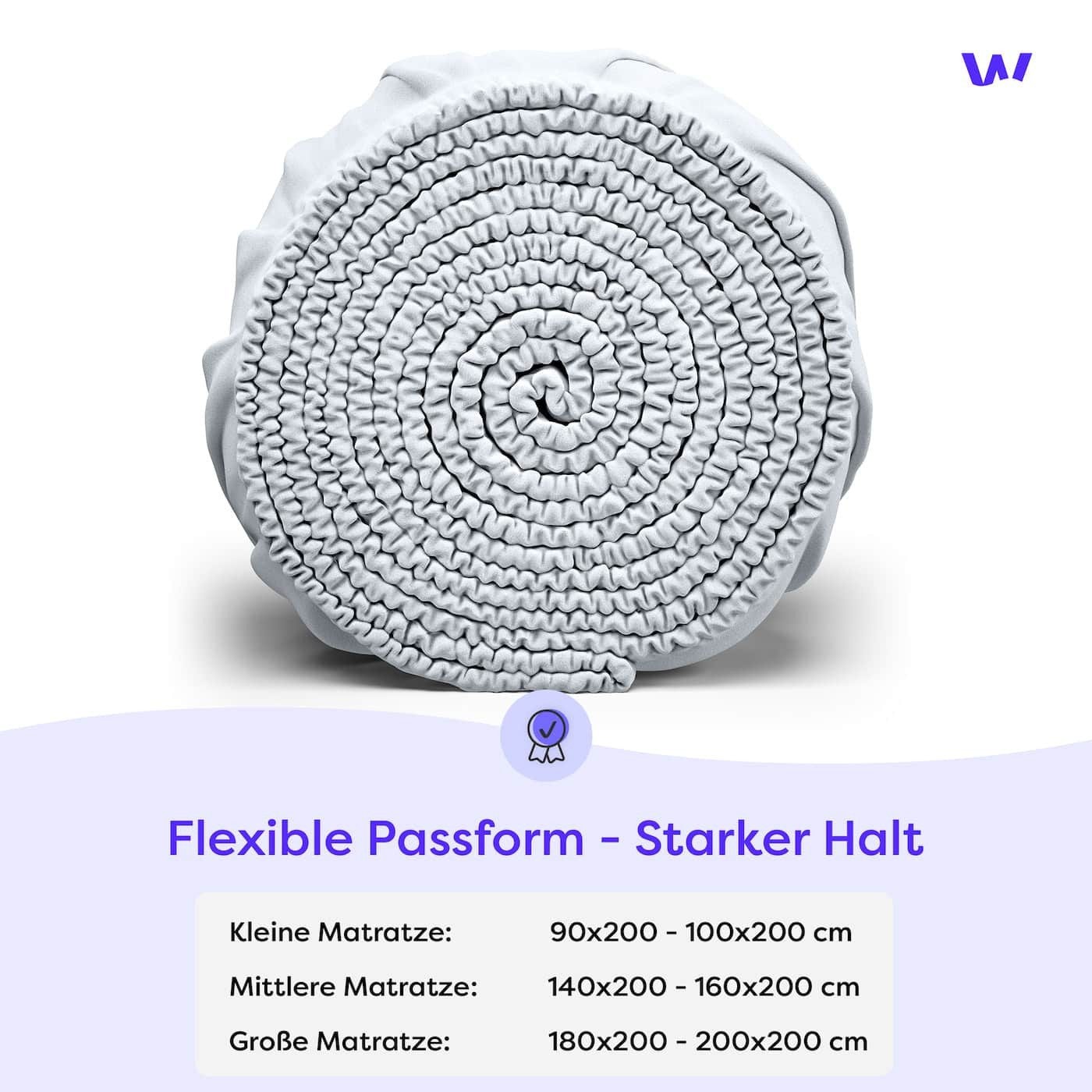 Wolkenfeld Spannbettlaken »100% Baumwolle - Superweiches Bettlaken für Matratzen von 5 bis 20cm« Rutschfest & Blickdicht - 90x200, 140x200, 160x200, 180x200 200x200