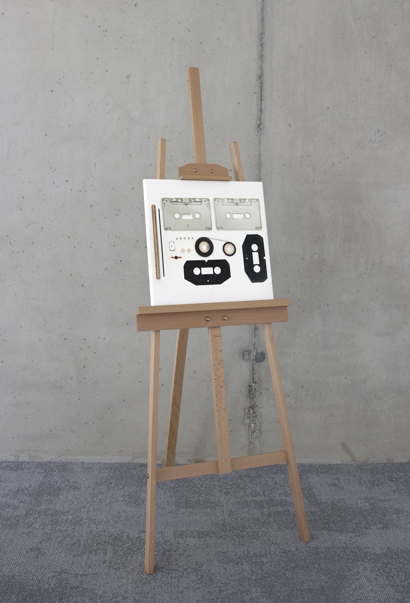 Komar Leinwandbild »Assembly Instructions Cassette - Größe 40 x 40 cm«, Natur, (1 St.), Keilrahmenbild mi Echtholzrahmen
