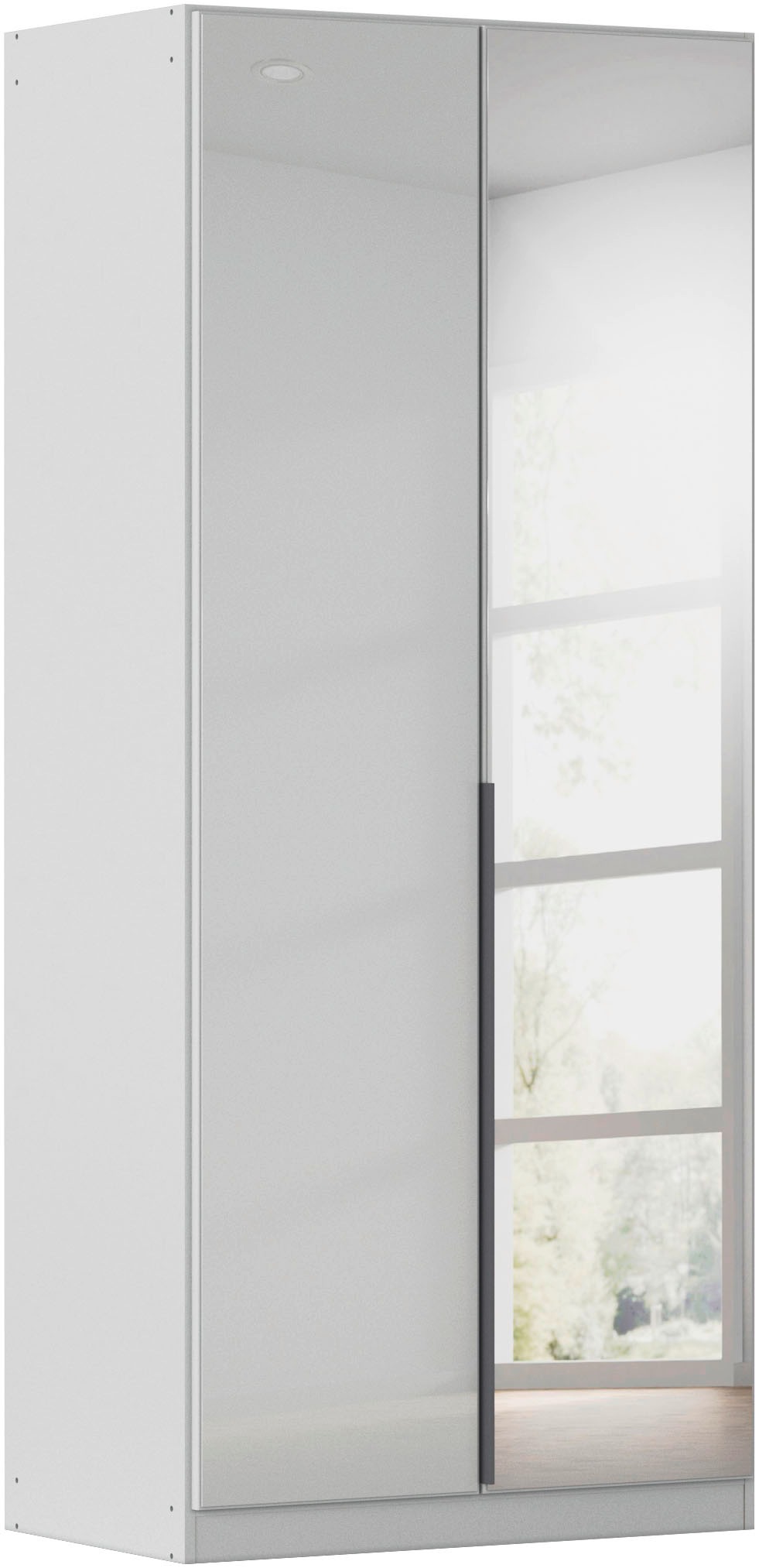 rauch Drehtürenschrank »Kleiderschrank Kleiderschränke Schrank Garderobe AGORDO mit Glasfront«, (in zwei Griff-Farben, Breiten 91-360 cm), durchdachte Innenausstattung, in 7 Breiten und 2 Höhen MADE IN GERMANY