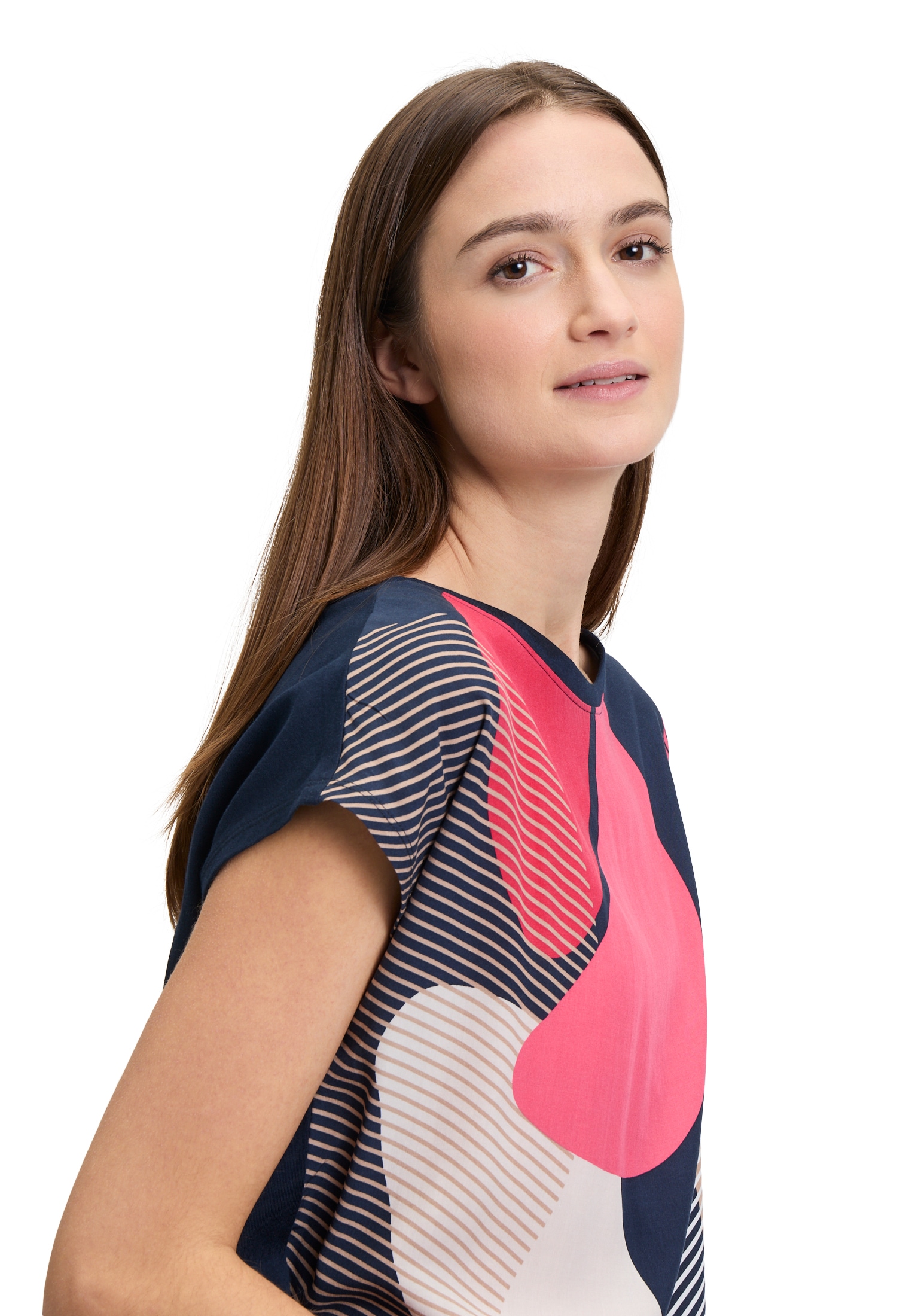 Betty&Co Kurzarmshirt »Casual-Shirt mit Print«