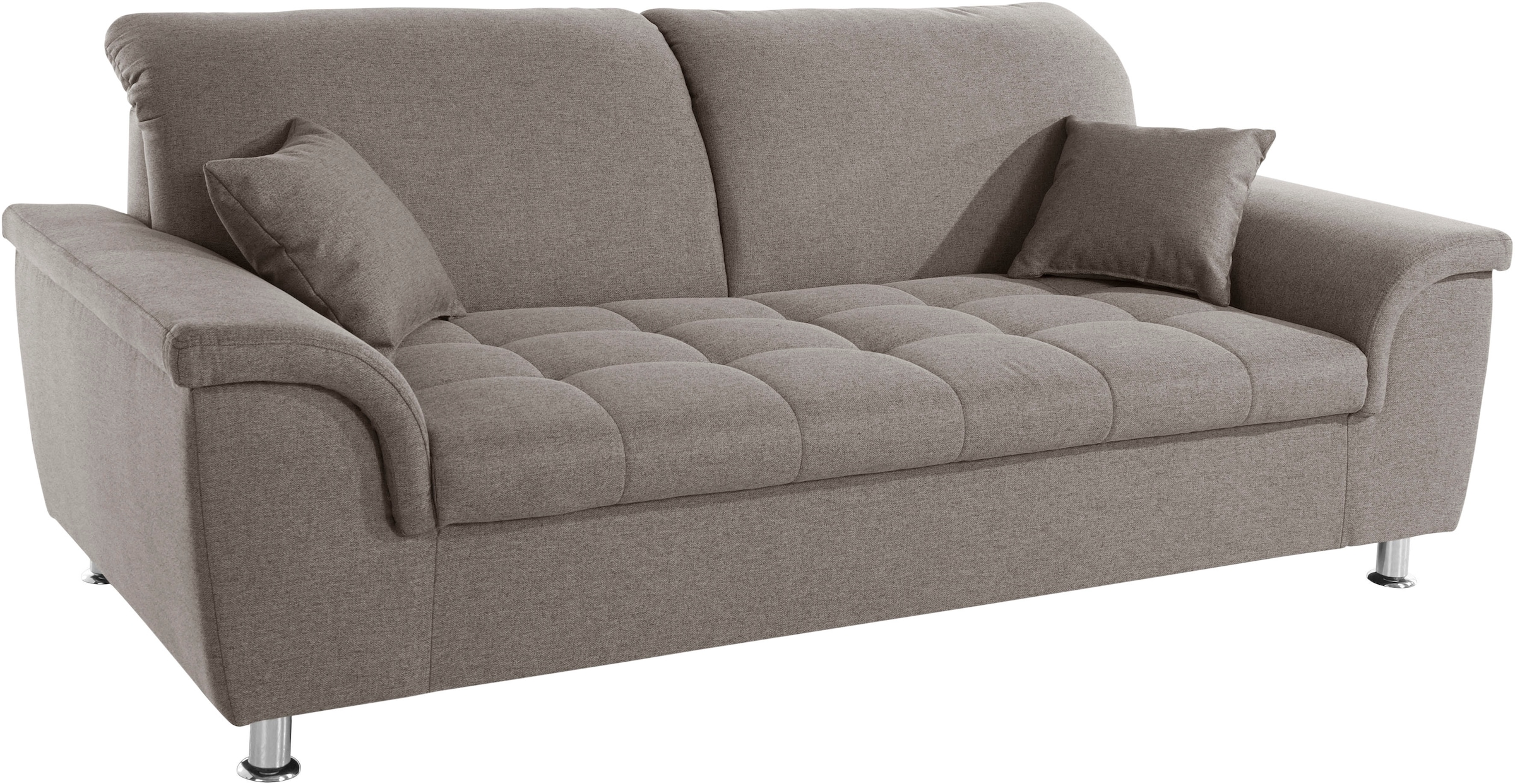 DOMO collection 2,5-Sitzer »Franzi, zeitlos und elegant, moderne Sitzheftung« wahlweise mit Kopfteilverstellung, inklusive Zierkissen
