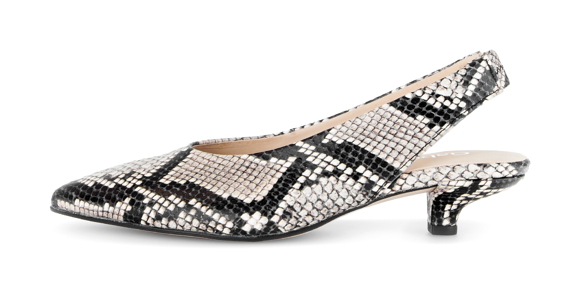 Gabor Slingpumps  Trichterabsatz, Businesschuh, Festtagsschuh in Snake-Optik