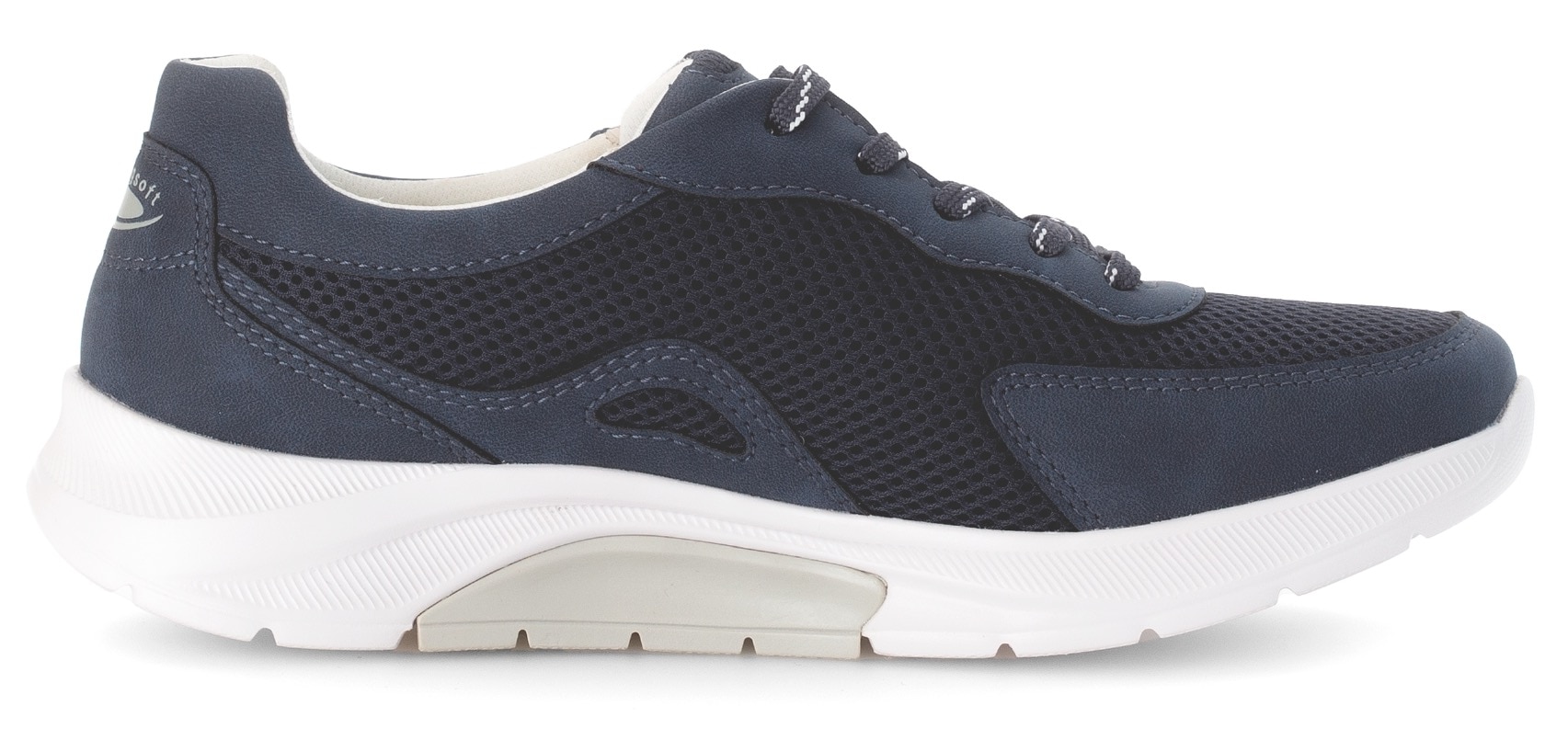 Gabor Rollingsoft Keilsneaker, Freizeitschuh, Halbschuh, Schnürschuh mit Wechselfußbett