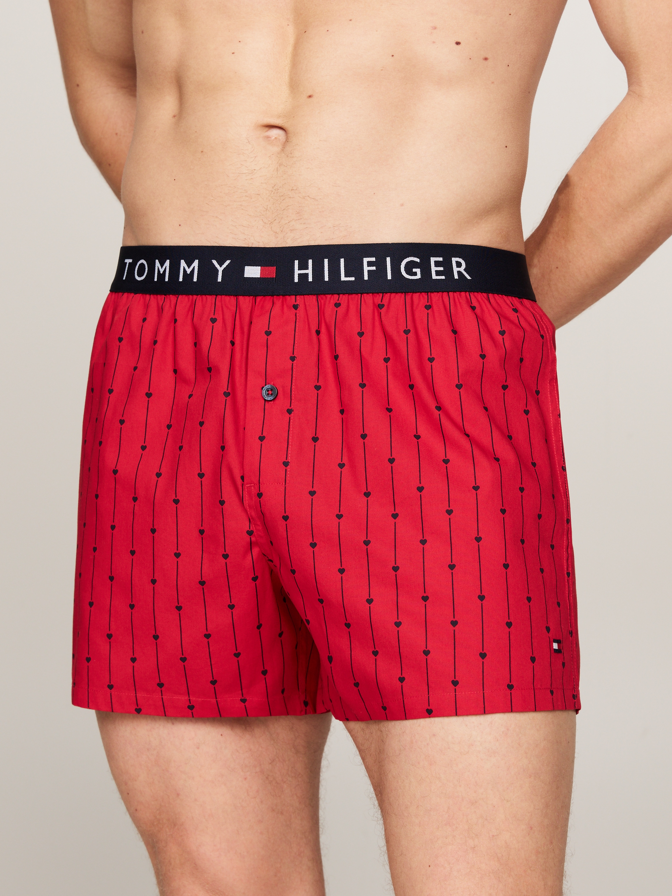 Webboxer »WOVEN BOXER PRINT«, mit Herzdruck