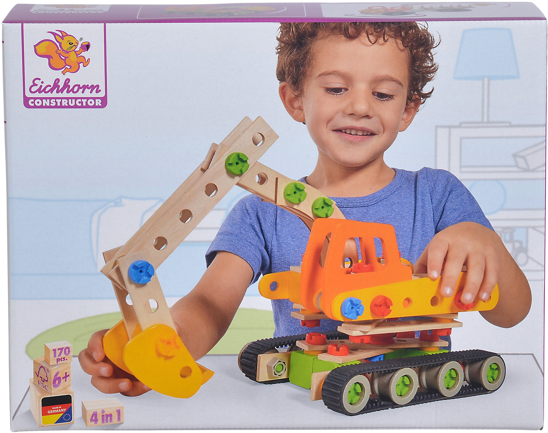 Konstruktionsspielsteine »Constructor Raupenbagger«, (170 St.), Made in Germany, FSC®-...