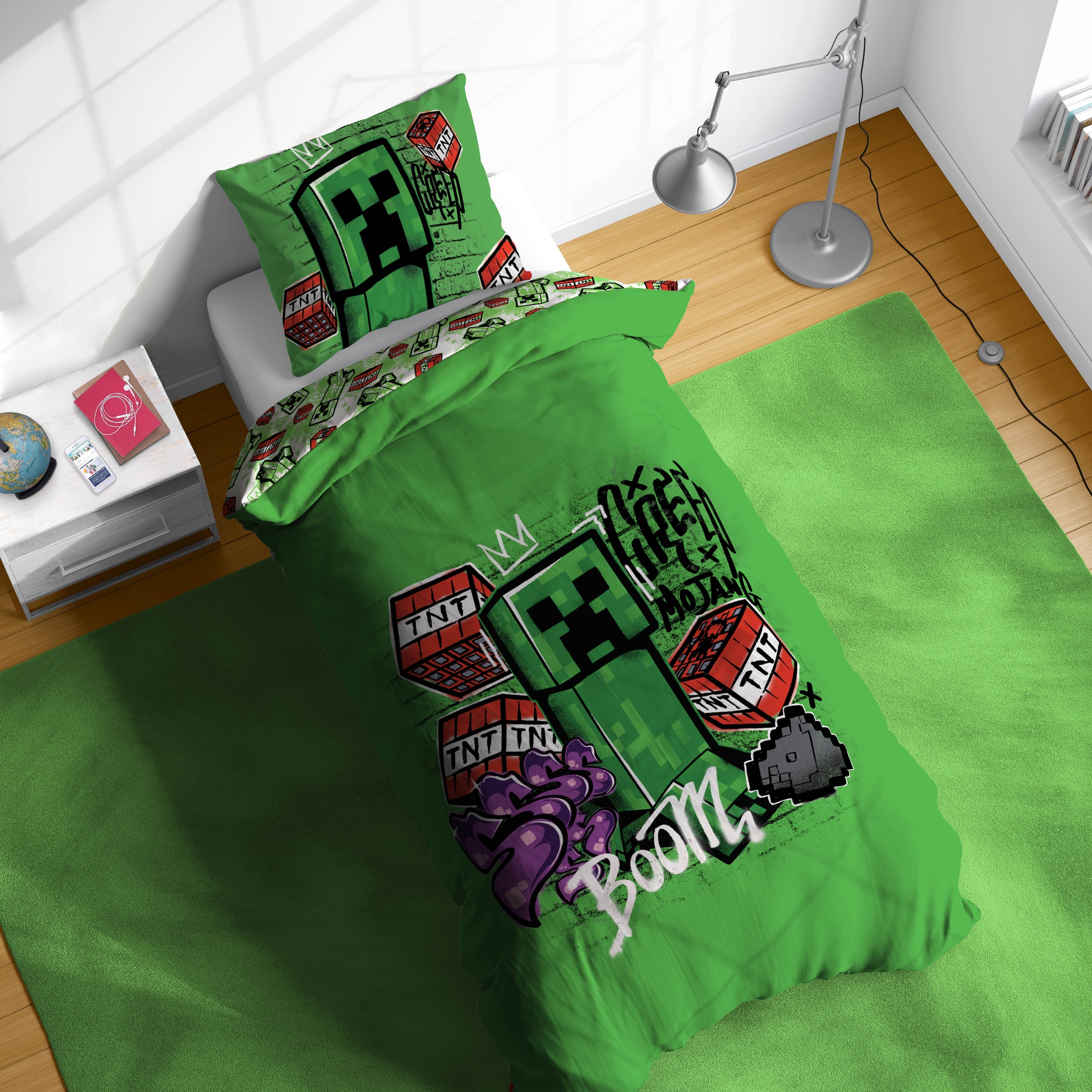 Minecraft Kinderbettwäsche »Minecraft Metro Art« 2 100% Baumwolle
