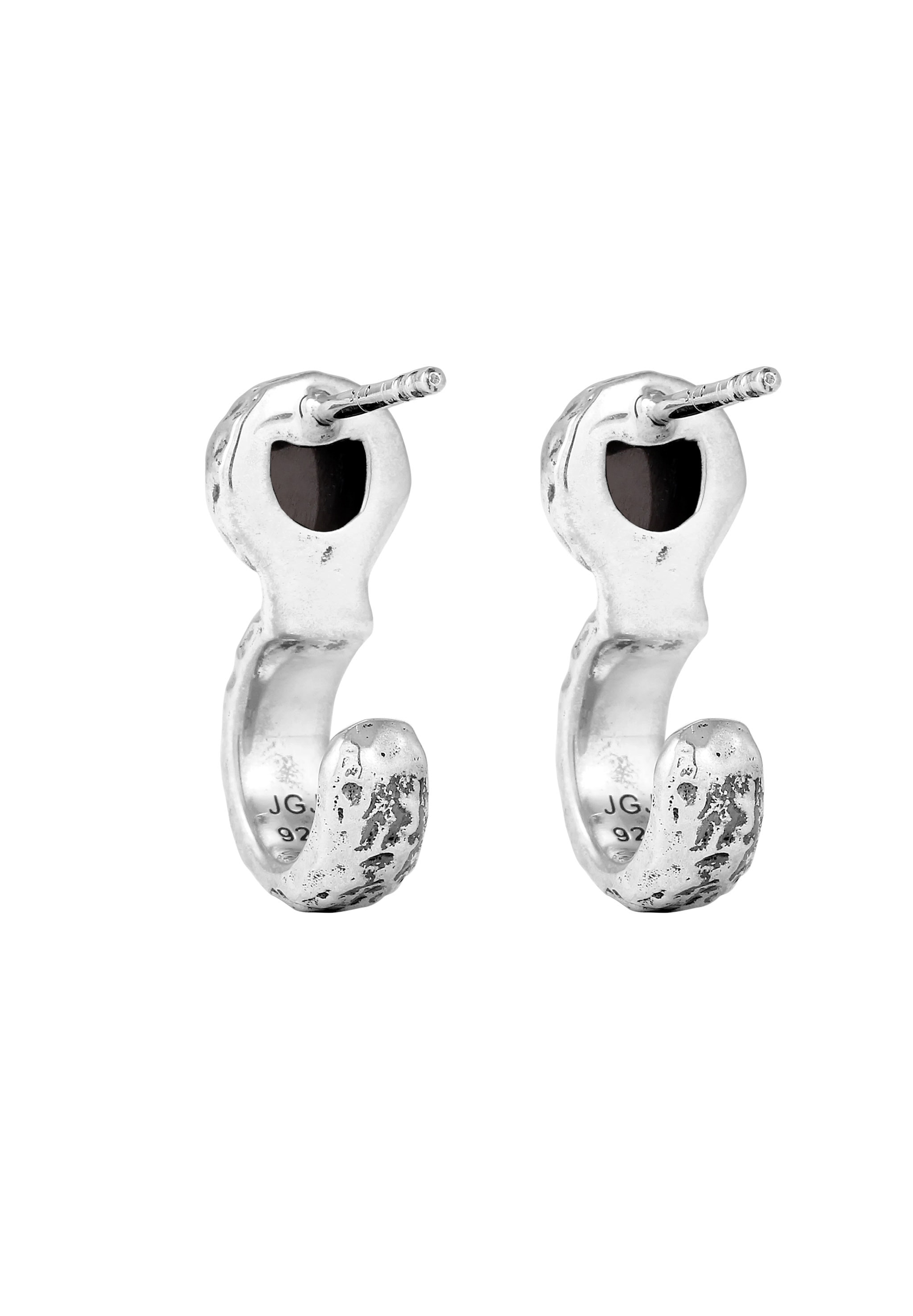 HAZE & GLORY Paar Ohrstecker »Ohrringe Ohrstecker Onyx Schwarz 925 Sterling Silber«