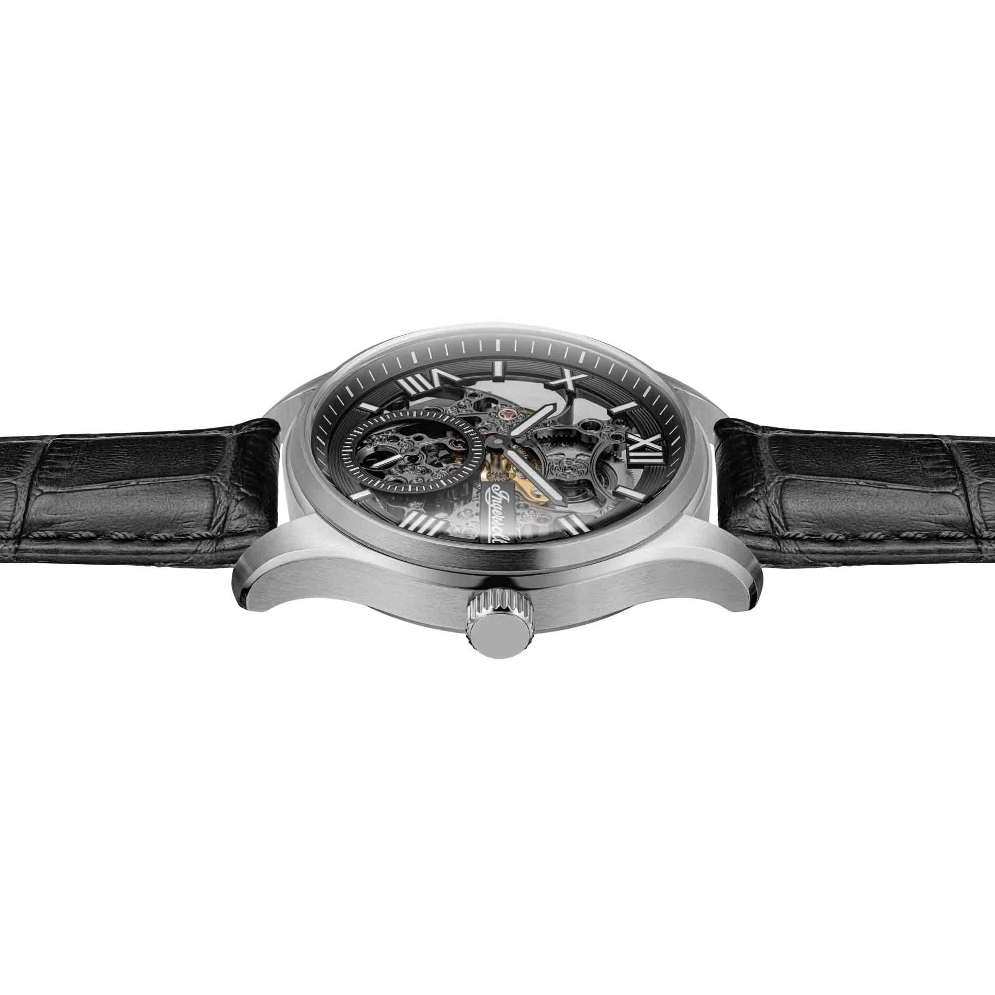 Ingersoll Automatikuhr »The Maverick« Armbanduhr, Herrenuhr, Mechanische Uhr, Lederarmband, analog