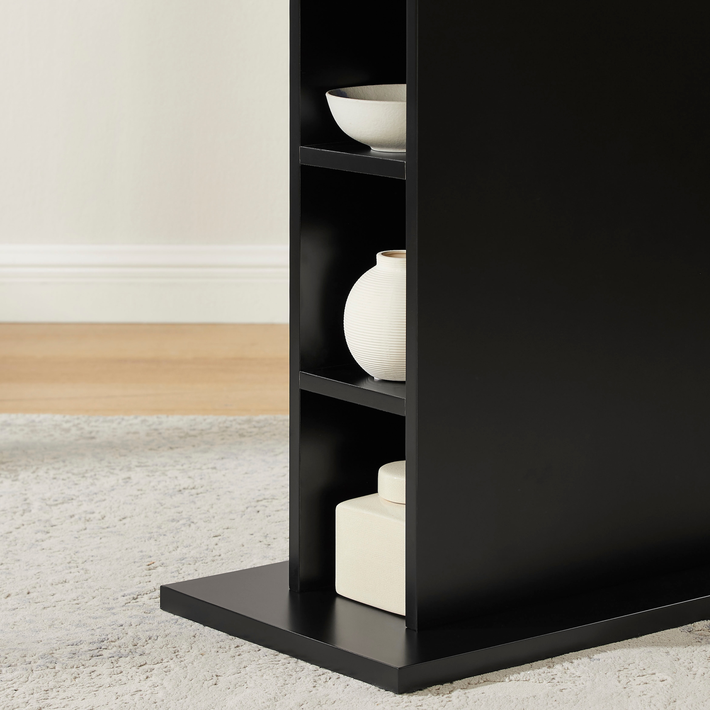 OTTO home Esstisch »Hennia« Säulensockel, integrierte Ablagefächer, Breite 120 cm