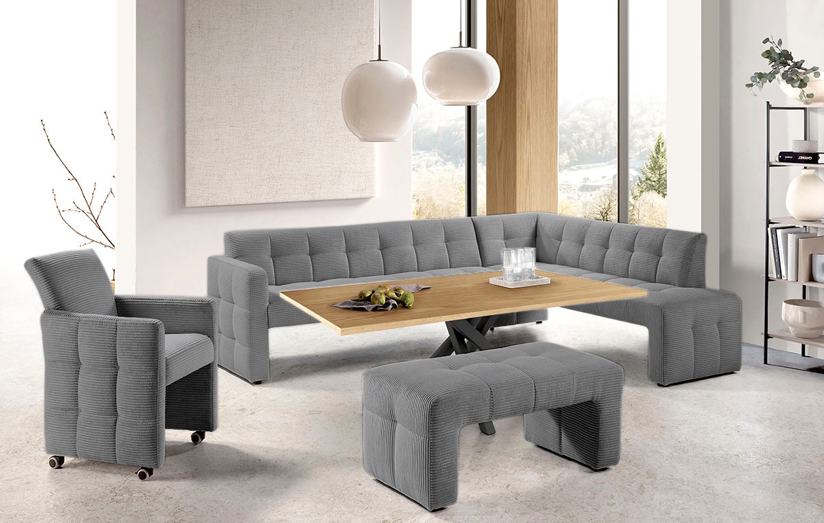 exxpo - sofa fashion Essbank »Barista, bequem und elegant, hohe Bodenfreiheit« Eckbank Barista bequem und elegant, hochwertige Detailverarbeitung