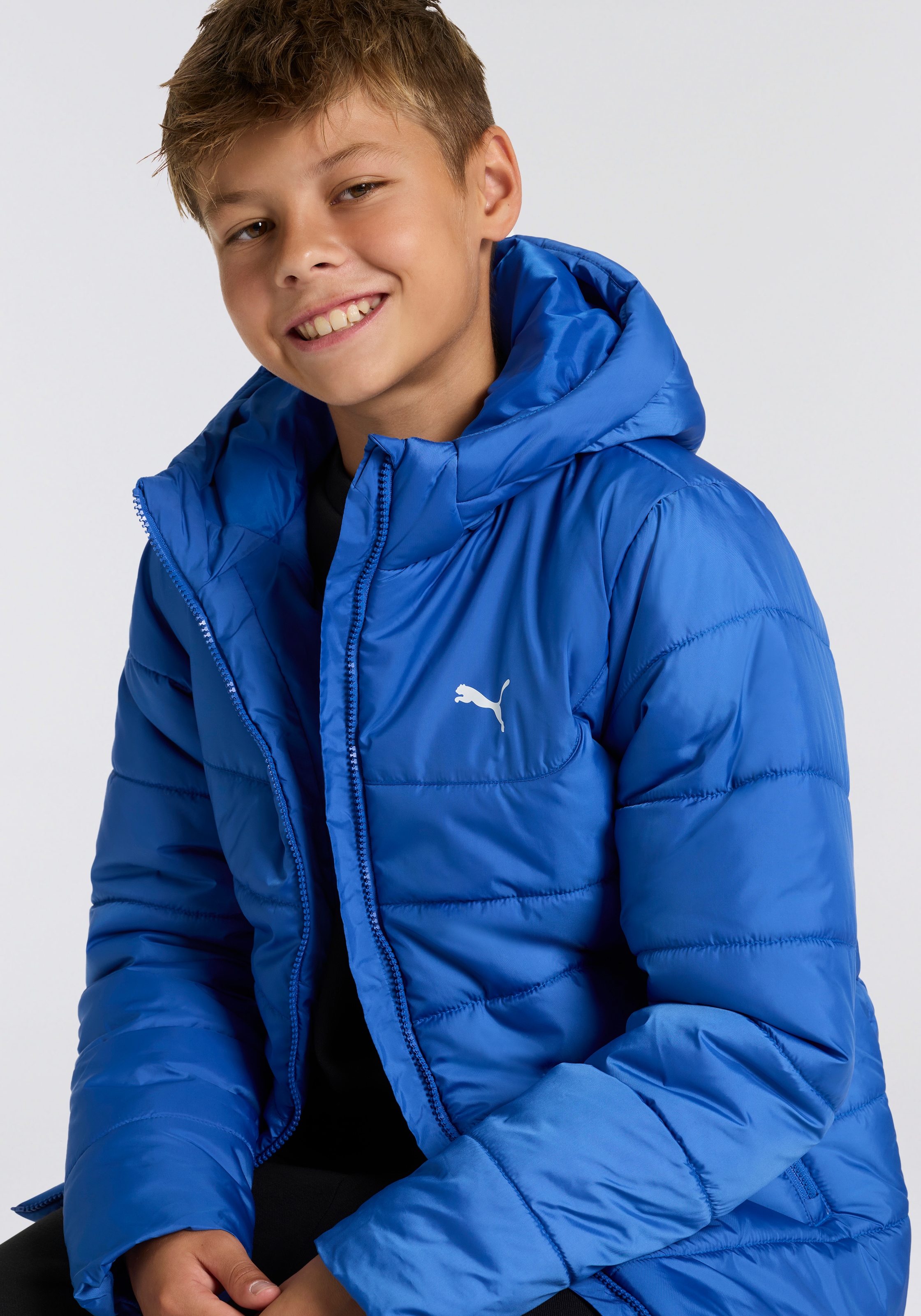 PUMA Winterjacke »ESS HOODED PADDED JACKET«, mit Kapuze