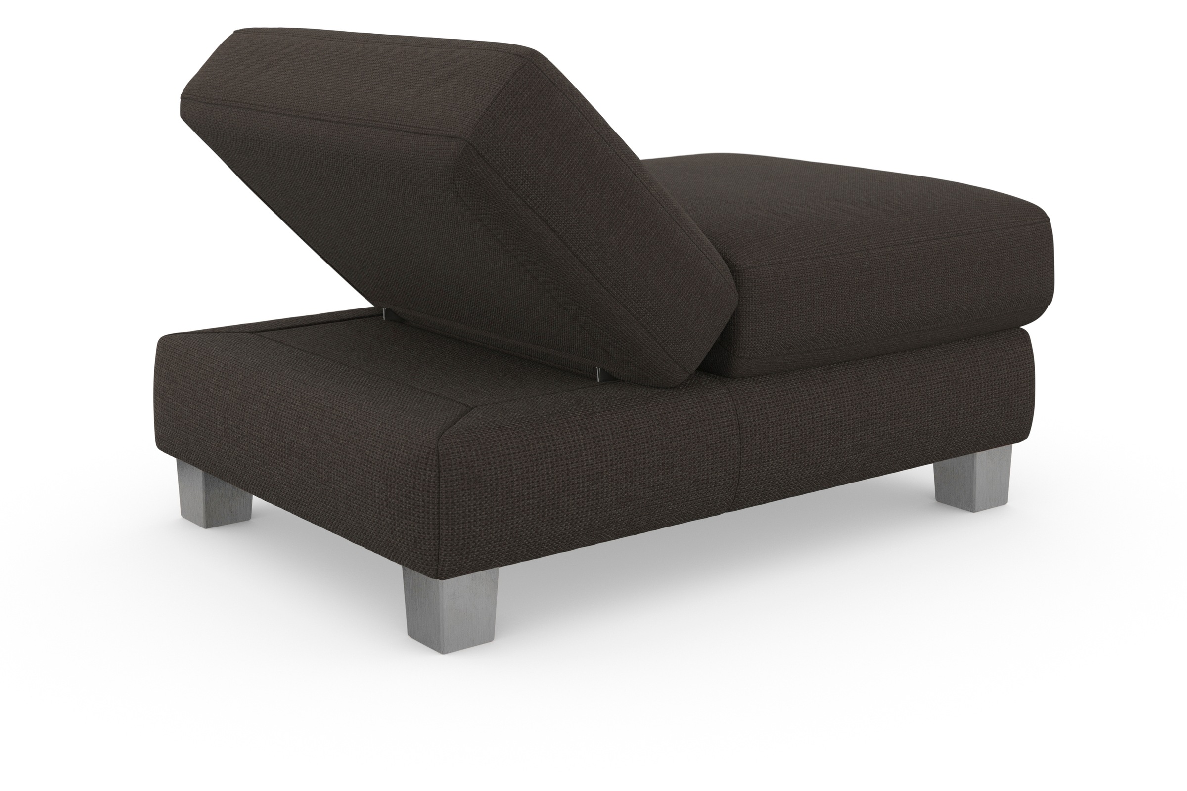 sit&more Polsterhocker »Dundee« mit Klappfunktion, Federkern und hochwertigen Edelstahlfüßen