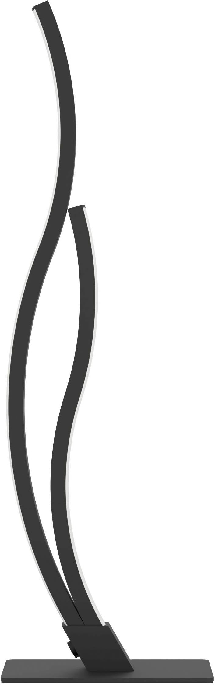 EGLO Tischleuchte »Grisolia Nachttischlampe, Tischlampe, Metall und Kunststoff, Lampe« LED-Modul 1 Stk. Neutralweiß Tischleuchte - H45,5 cm - schwarz - 12W inkl.