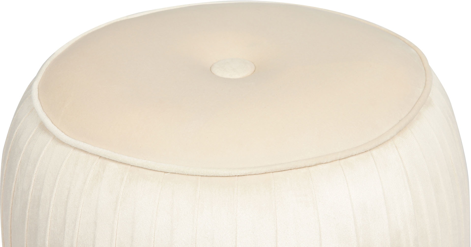 Kayoom Polsterhocker »Hocker Lyla 125, Edler Touch durch goldenen Sockel, Samtbezug«, (1 St.), samtweich, gesteppte Ziernaht, Edelstahlsockel, Hochwertiger Samtbezug