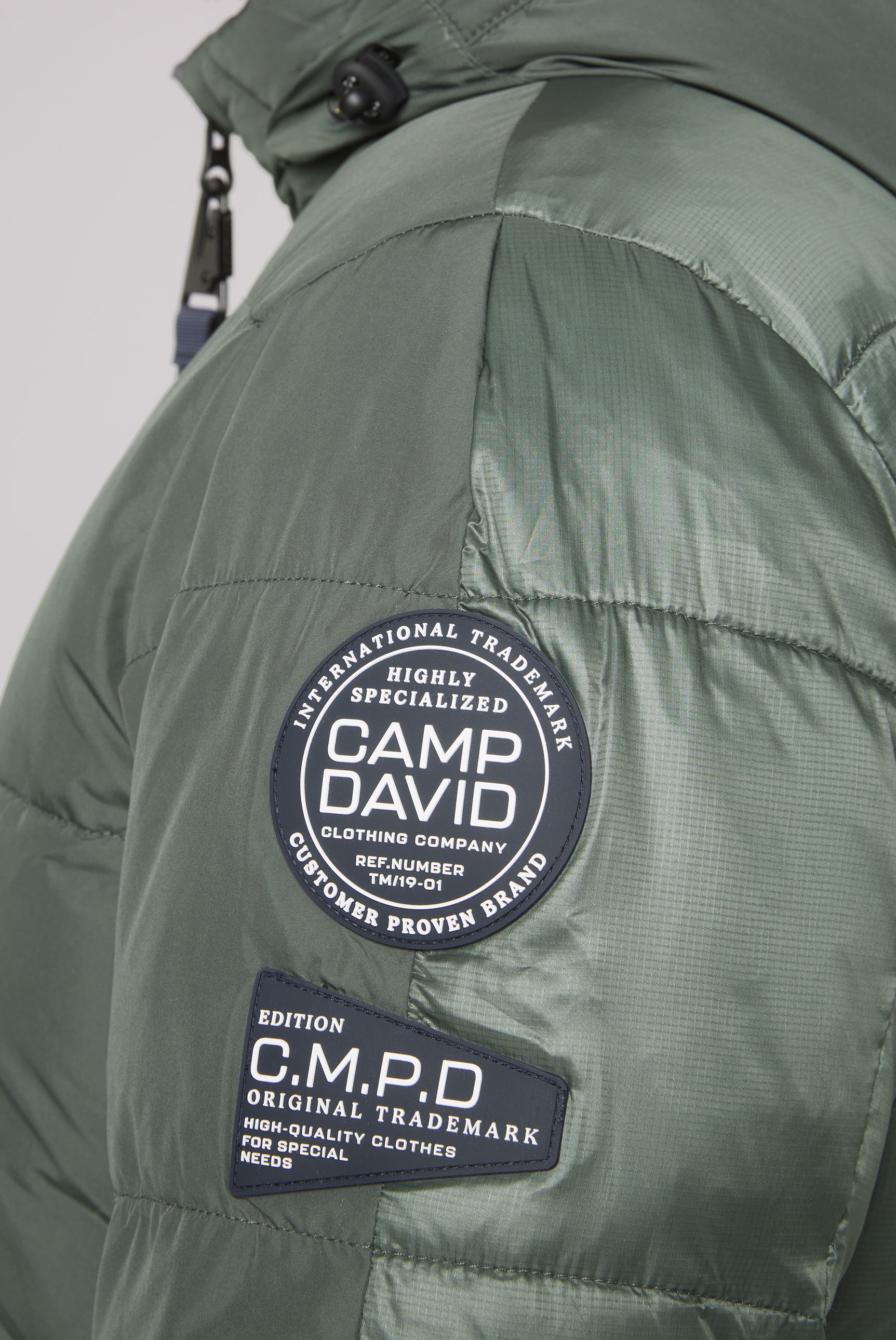 CAMP DAVID Steppjacke, mit Kapuze, mit abtrennbarer Kapuze