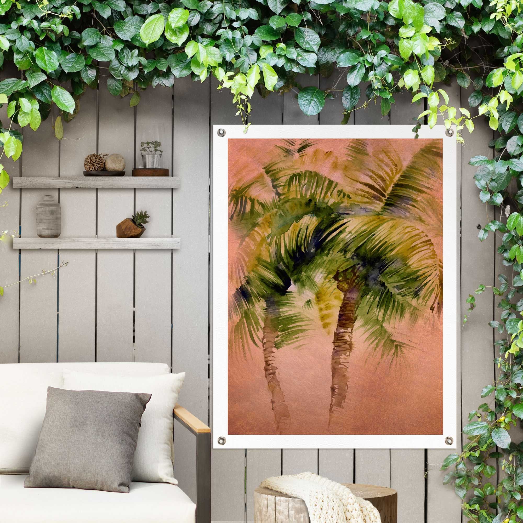 Reinders! Poster »Painted Palm Trees«, Balkon OTTO Garten Outdoor oder bei für