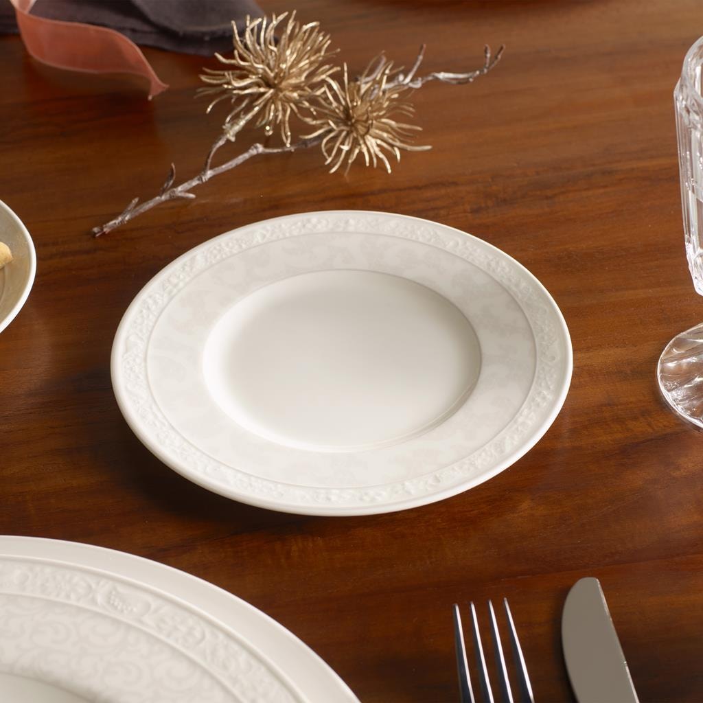 Villeroy & Boch Brotteller »Brotteller Gray Pearl ø 18 cm 6er Set weiß« Spülmaschinengeeignet, Mikrowellengeeignet