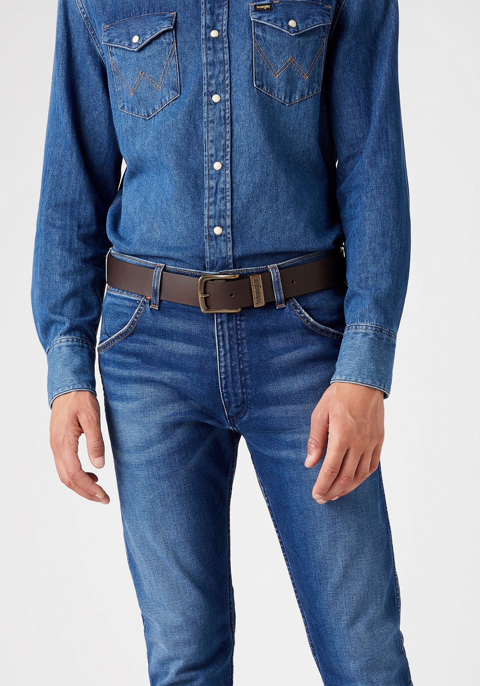 Wrangler Ledergürtel »METAL LOOP«