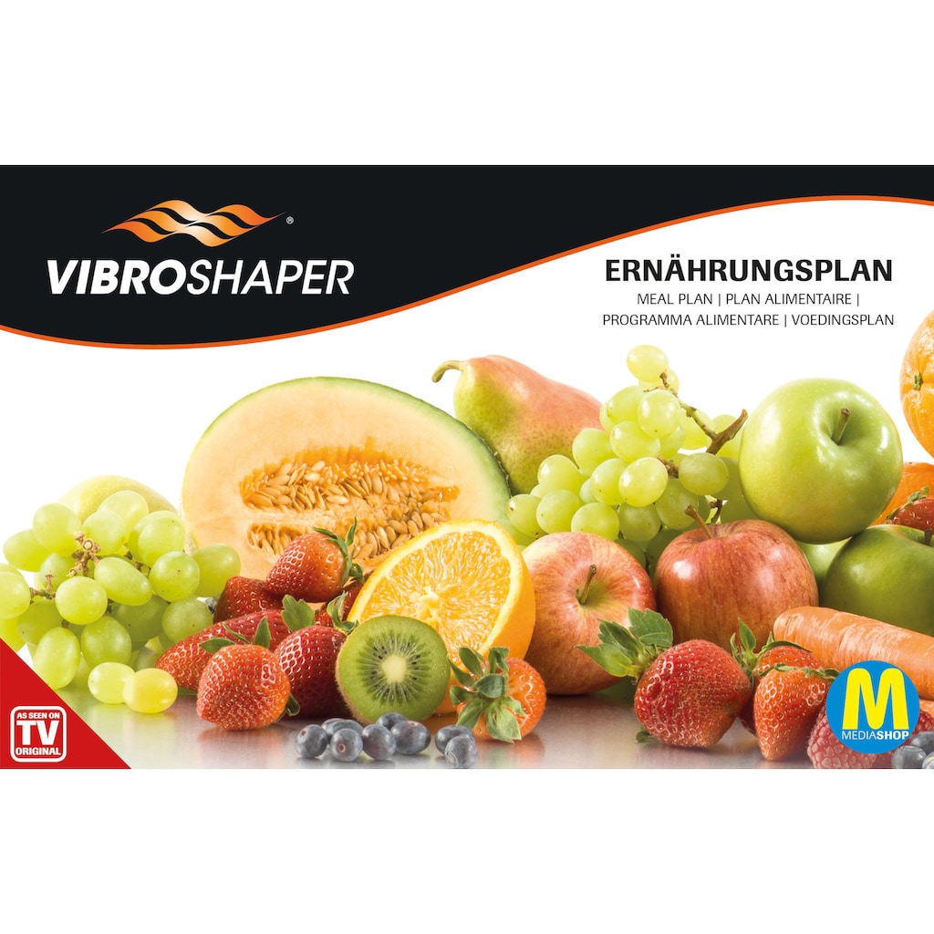 MediaShop Vibrationsplatte »VIBROSHAPER«, 200 W, 3 Intensitätsstufen, (Set), zusätzlich mit 2 stärkeren Trainingsbändern