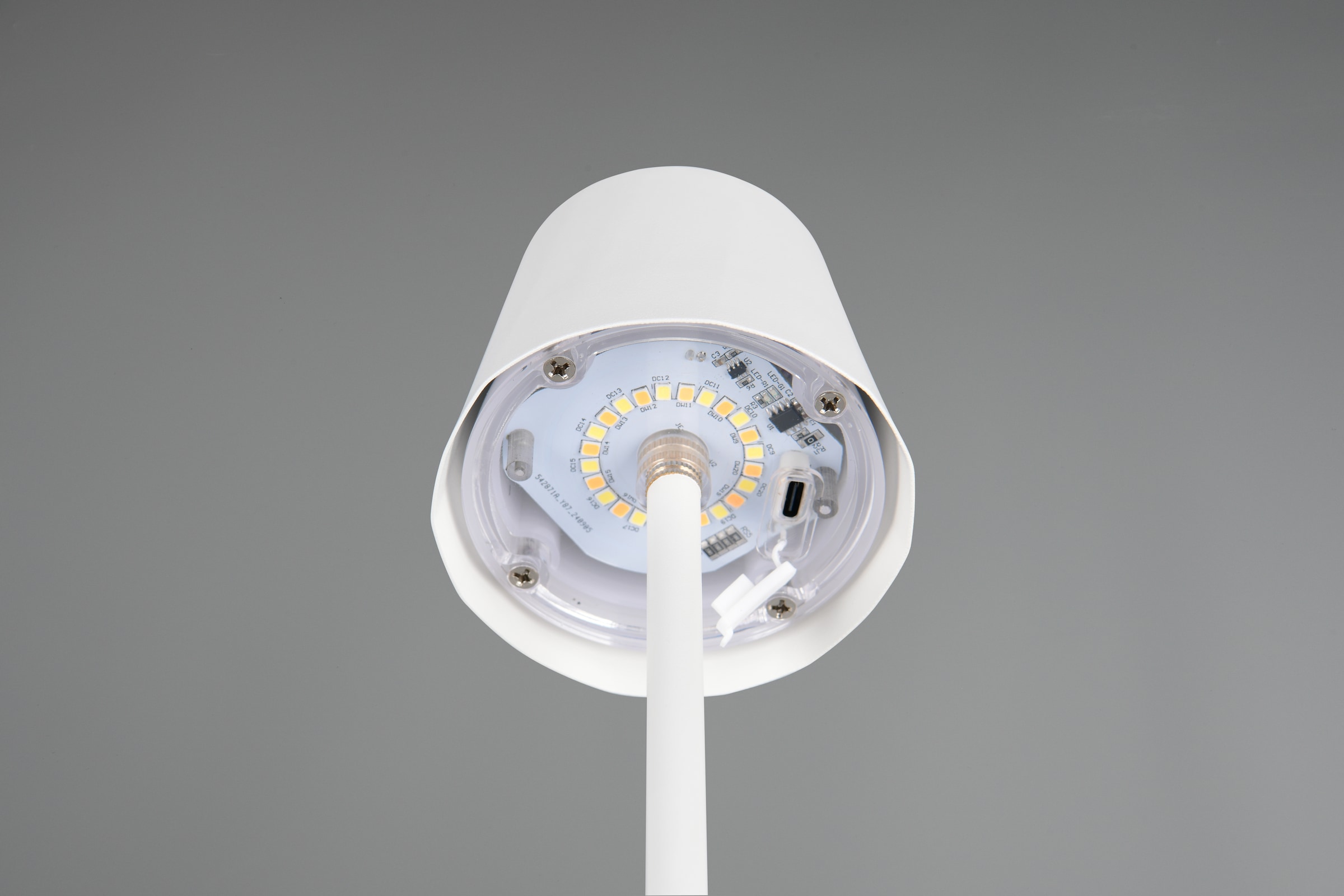 REALITY Leuchten LED Tischleuchte »DIAZ, Outdoor Akku Tischlampe Höhe 21 cm Ø 8,5 cm, IP44, Touchdimmer« LED-Board 1 Stk. Farbwechsler | warmweiß - kaltweiß CCT Lichtfarbe einstellbar 2700-6500K, 160 Lumen, 1,6W, USB Anschluss