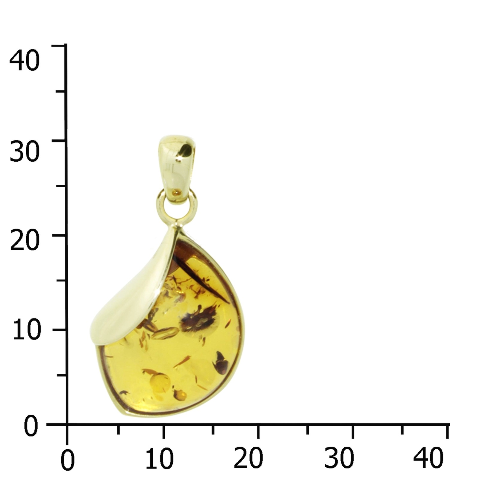 OSTSEE-SCHMUCK Kettenanhänger »- Jula 29 mm - Gold 333/000 - Bernstein«