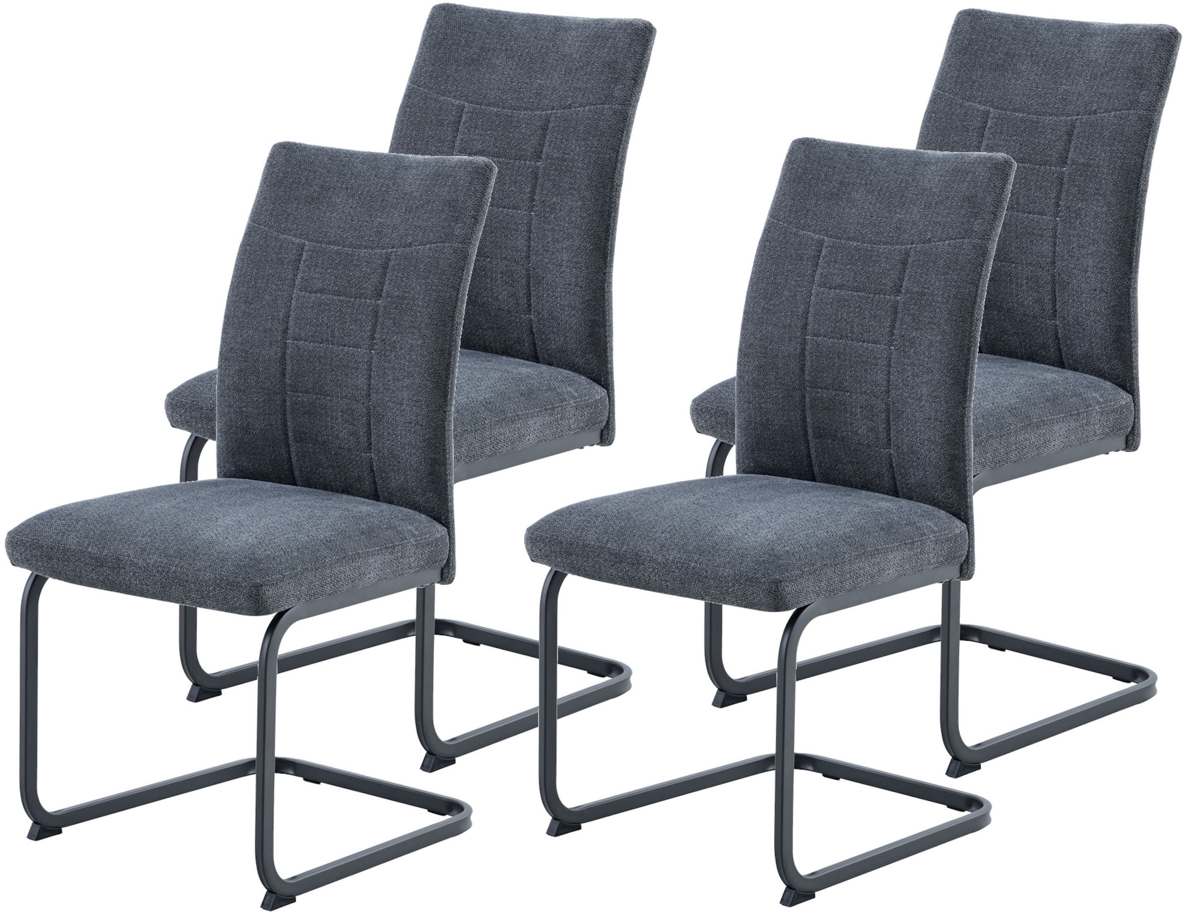 HELA Freischwinger »AUGUSTA« (Set) 4 Stk.XL-Sitzbreite, Wellenfederung, 140kg belastbar, Gestell angepasst