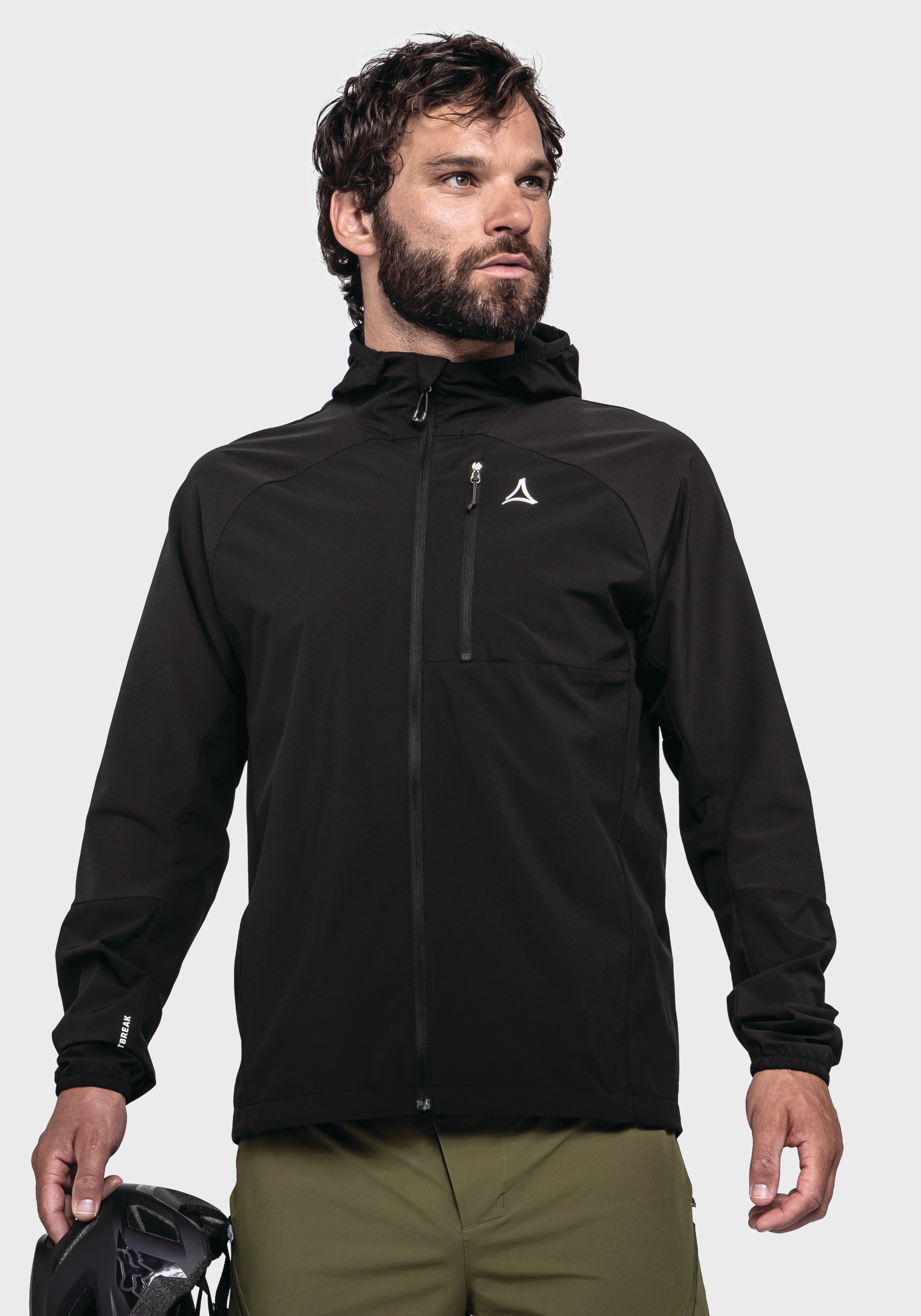 Schöffel Outdoorjacke »Bike Hybrid Jk Style Mamry MNS«, mit Kapuze