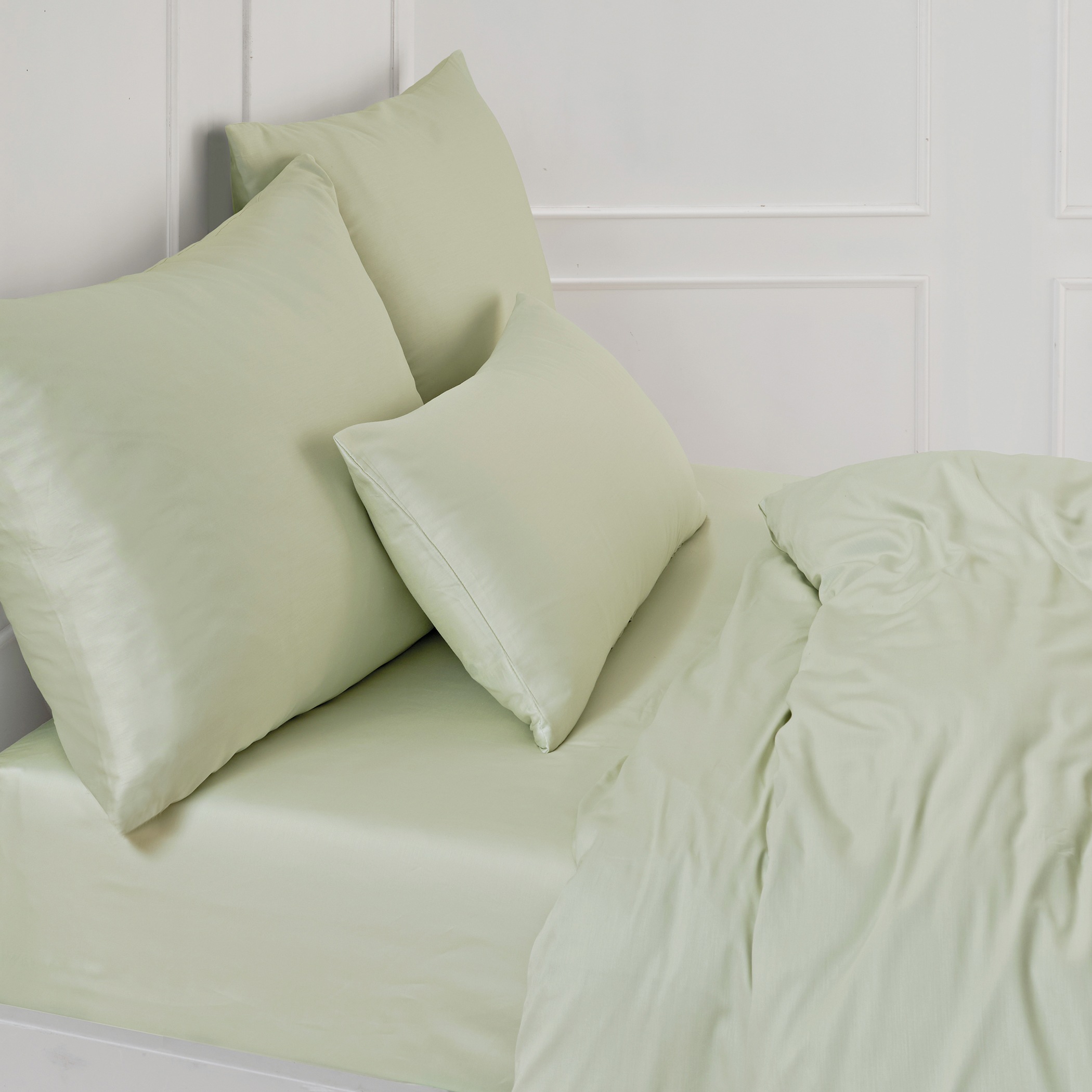 Florella Bettwäsche »Uni pastell gruen Edel-Satin,  100% Baumwolle«