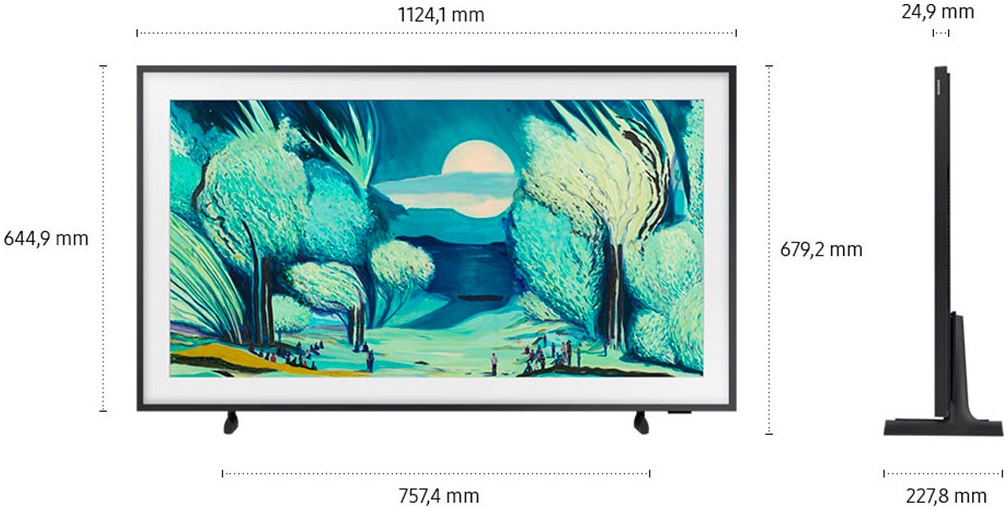Samsung QLED-Fernseher »GQ50LS03FAU«, 4K Ultra HD, Smart-TV, The Frame, Mattes Display, Art Mode, Austauschbare Rahmen, Dolby Atmos