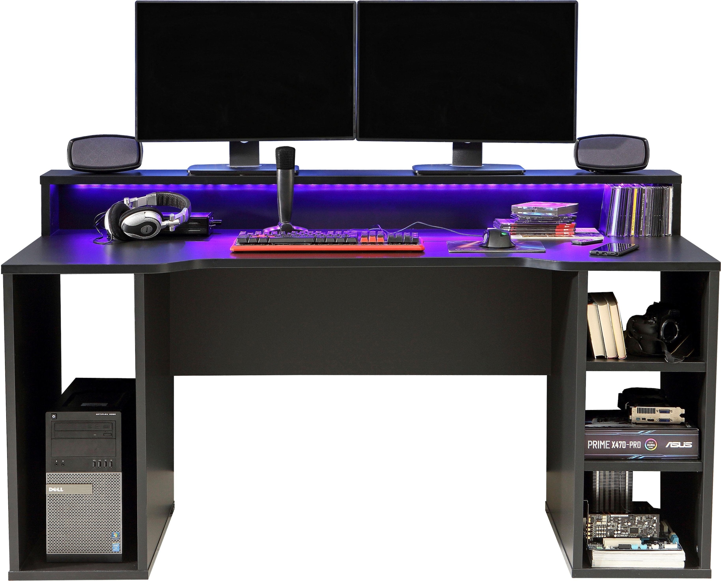 FORTE Gamingtisch »Tezaur«, wahlweise mit RGB-Beleuchtung