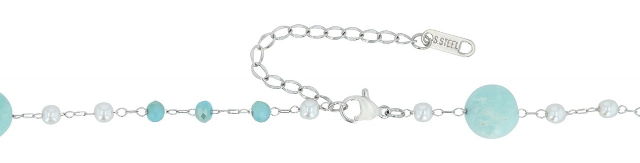 Adelia´s Kette mit Anhänger »Adelia's Damen Edelstahl Halskette mit Anhänger mit Amazonit«