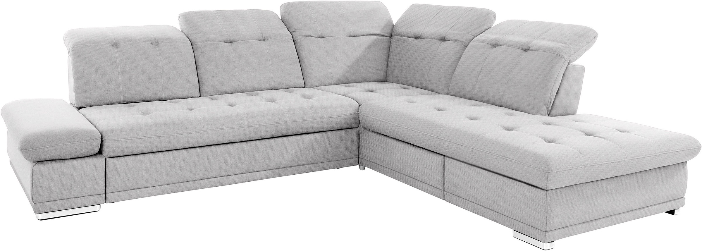 COTTA Ecksofa »Holiday L-Form mit Sitztiefen-, Armteil- und Kopfteilverstellung«, wahlweise mit Bettfunktion & Bettkasten