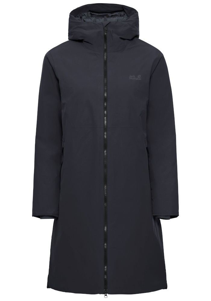 Jack Wolfskin Daunenmantel »FIORA BAY COAT W RDS« für sportliche Outdoor- und Wandereinsätze, langer Schnitt