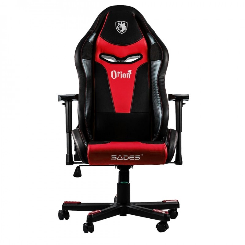 Sades Gaming-Stuhl »Orion schwarz/rot, Kunstleder, höhenverstellbare-Armlehne, ergonomischer Gamingstuhl, Bürostuhl, Schreibtischstuhl, geeignet für Jugendliche und Erwachsene«