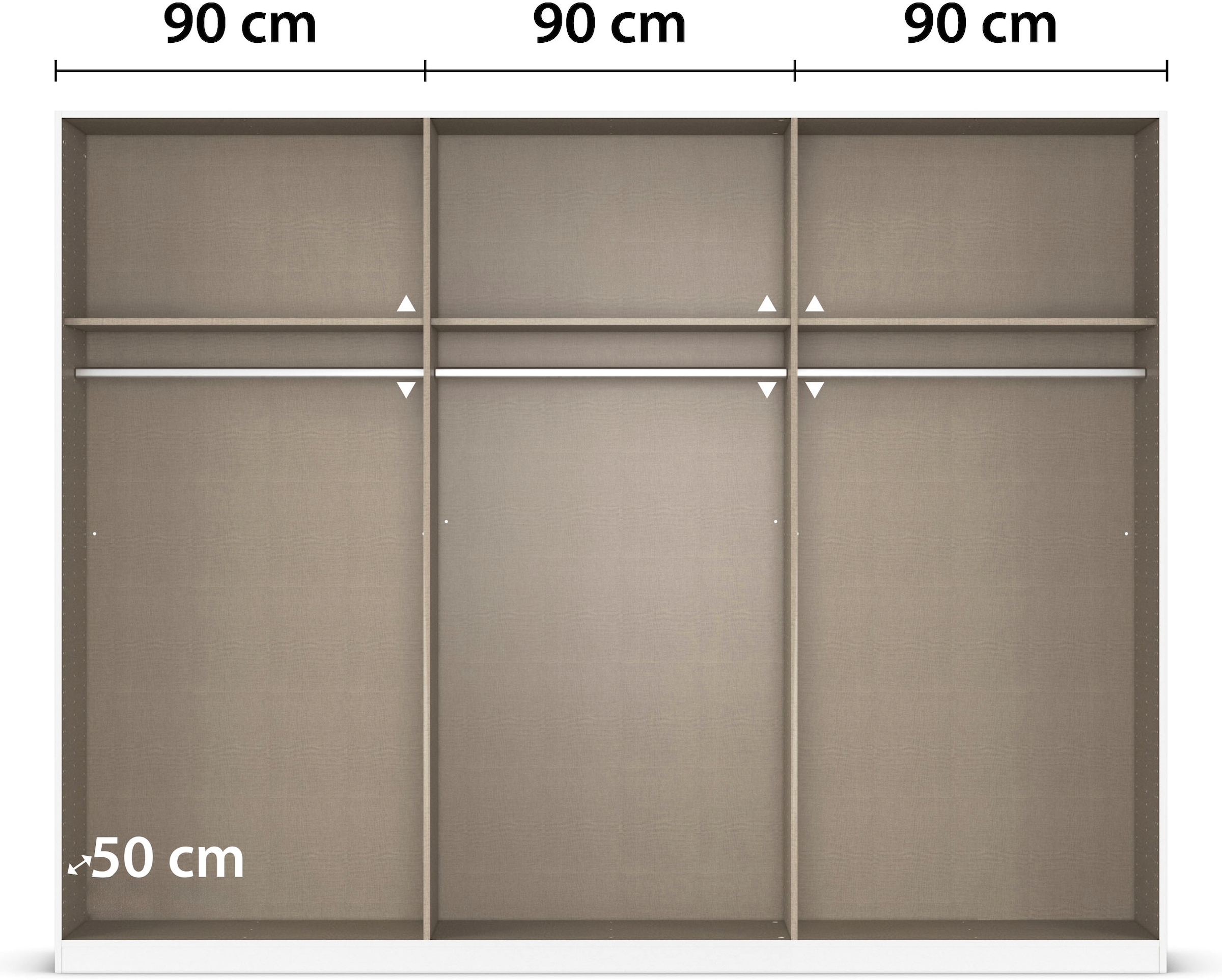 rauch Kleiderschrank »Drehtürenschrank Schrank Garderobe Wäscheschrank Schlafzimmer AVOLA«, (in 3 verschiedenen Ausstattungen BASIC/CLASSIC/PREMIUM), mit hochwertigen Stangengriffen in Schwarz aus Metall MADE IN GERMANY
