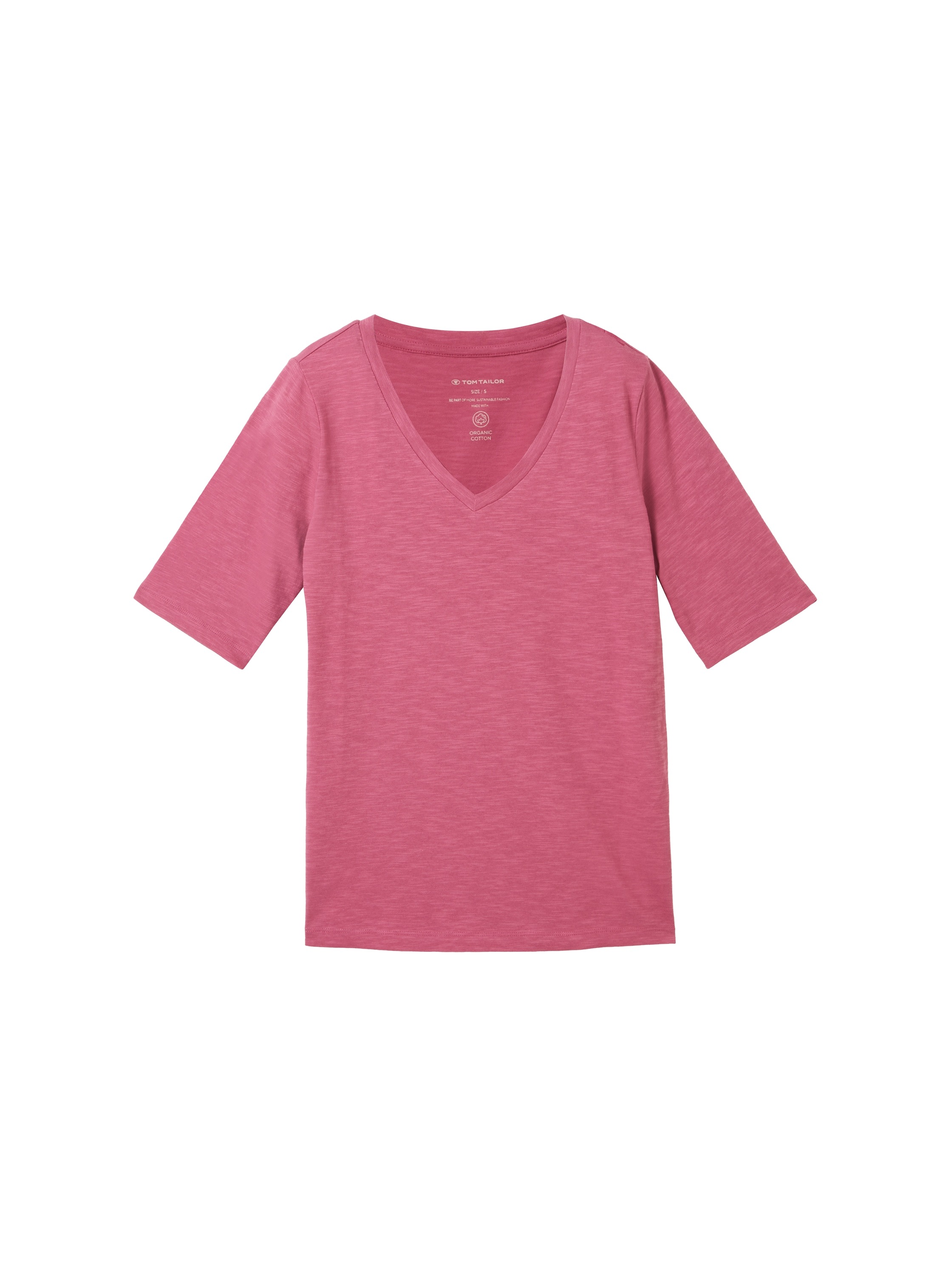 TOM TAILOR V-Shirt mit Bio-Baumwolle