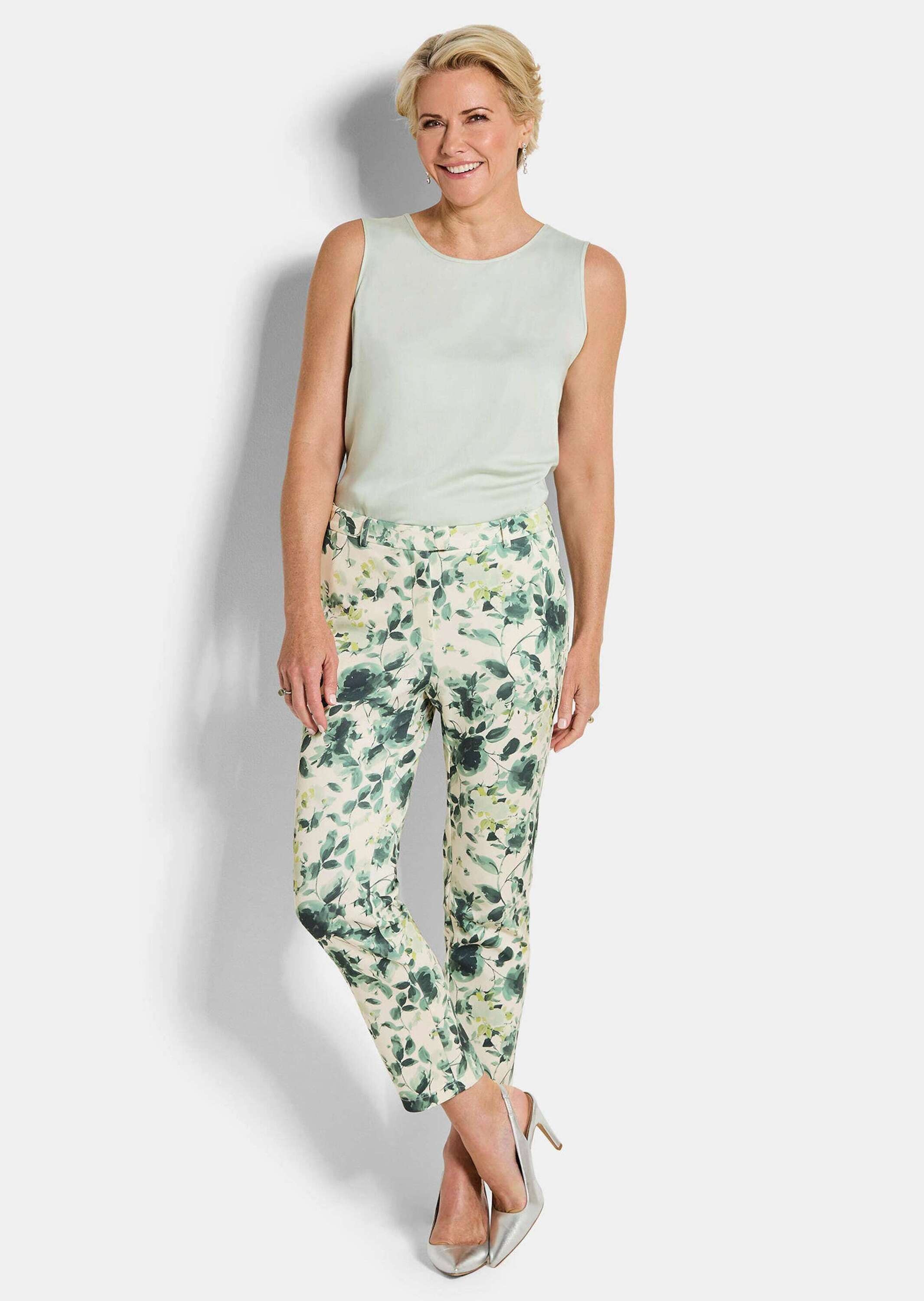 GOLDNER Stoffhose »Kurzgröße Schmale Hose LOUISA aus Scuba-Jersey«