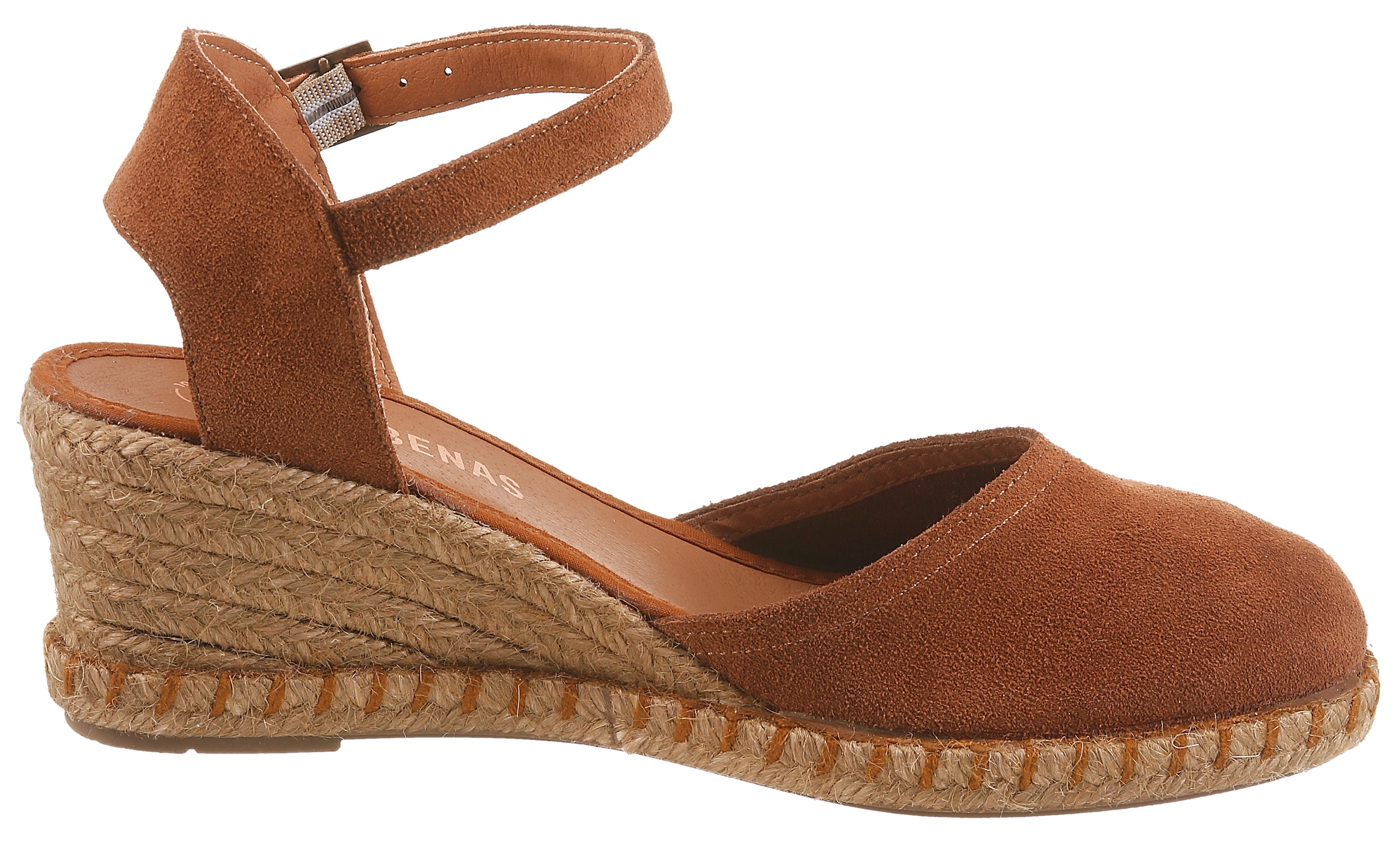 VERBENAS Slingpumps  Keilsandalette, Sommerschuh, Urlaubsschuh mit Bastbesatz