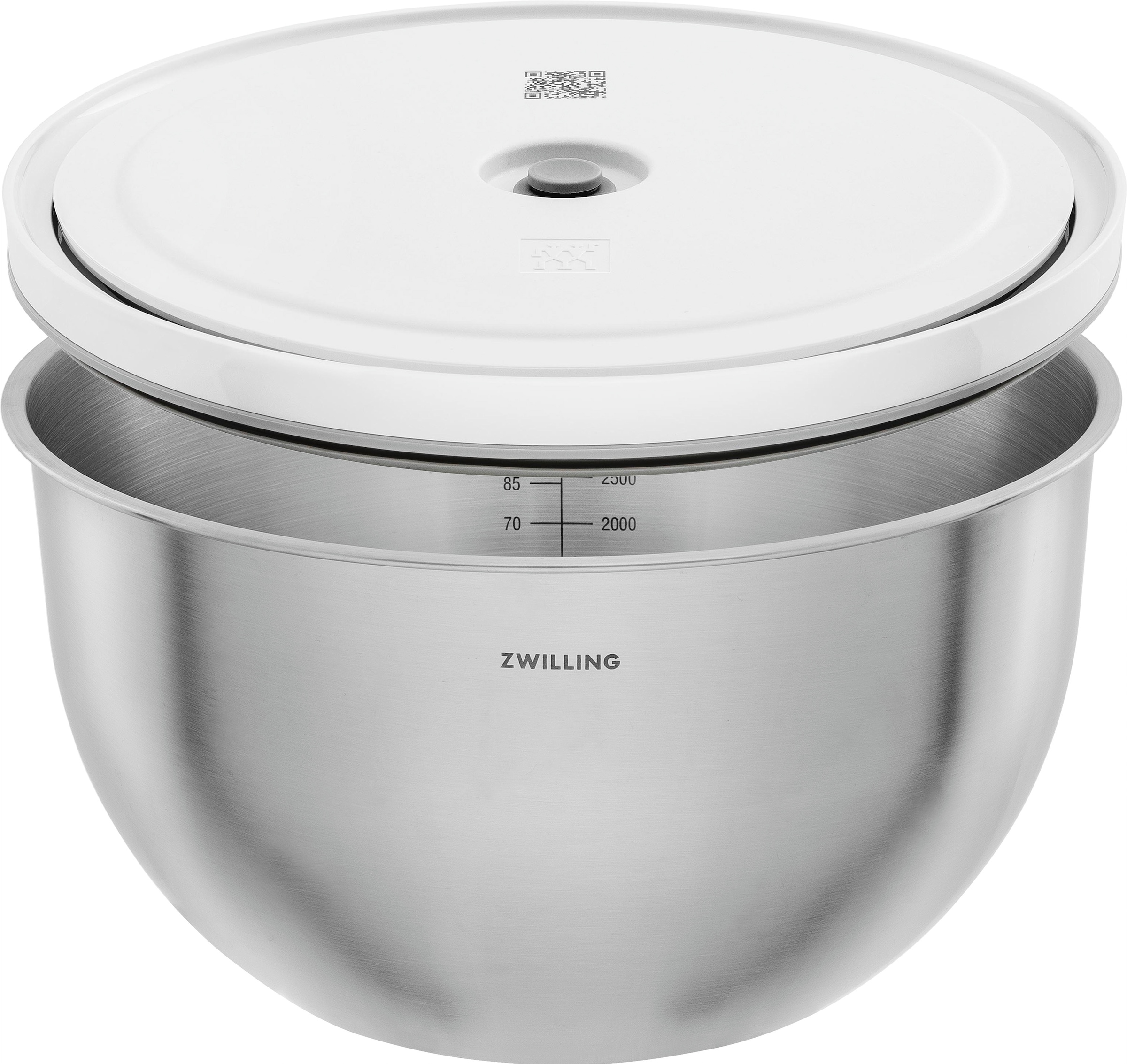 Zwilling Aufbewahrungsschüssel »Fresh & Save BOWLS«, (2 tlg., Schüssel inkl. Deckel), Vakuumschüssel L / 24 cm, Edelstahl