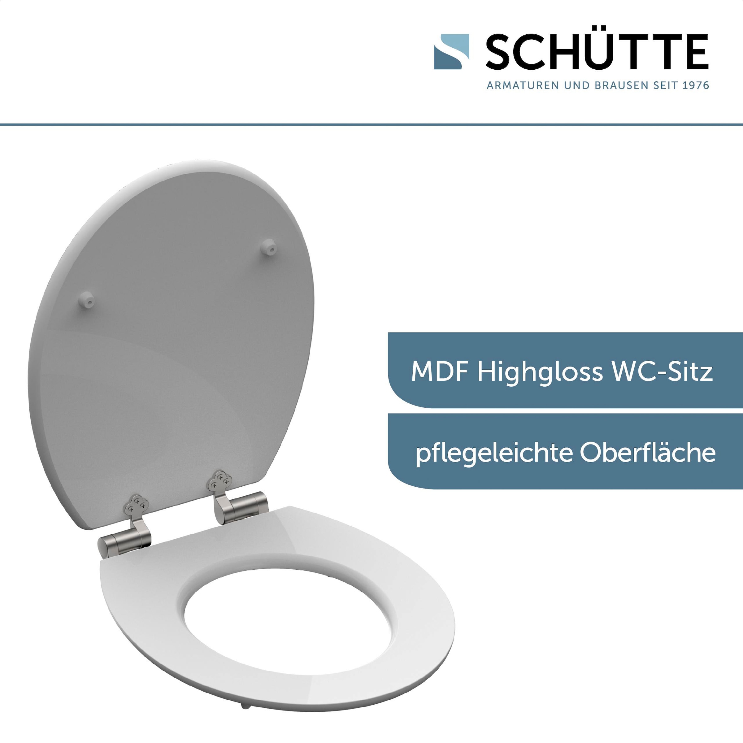 Schütte WC-Sitz »BALANCE«, High Gloss mit MDF Holzkern, mit Absenkautomatik