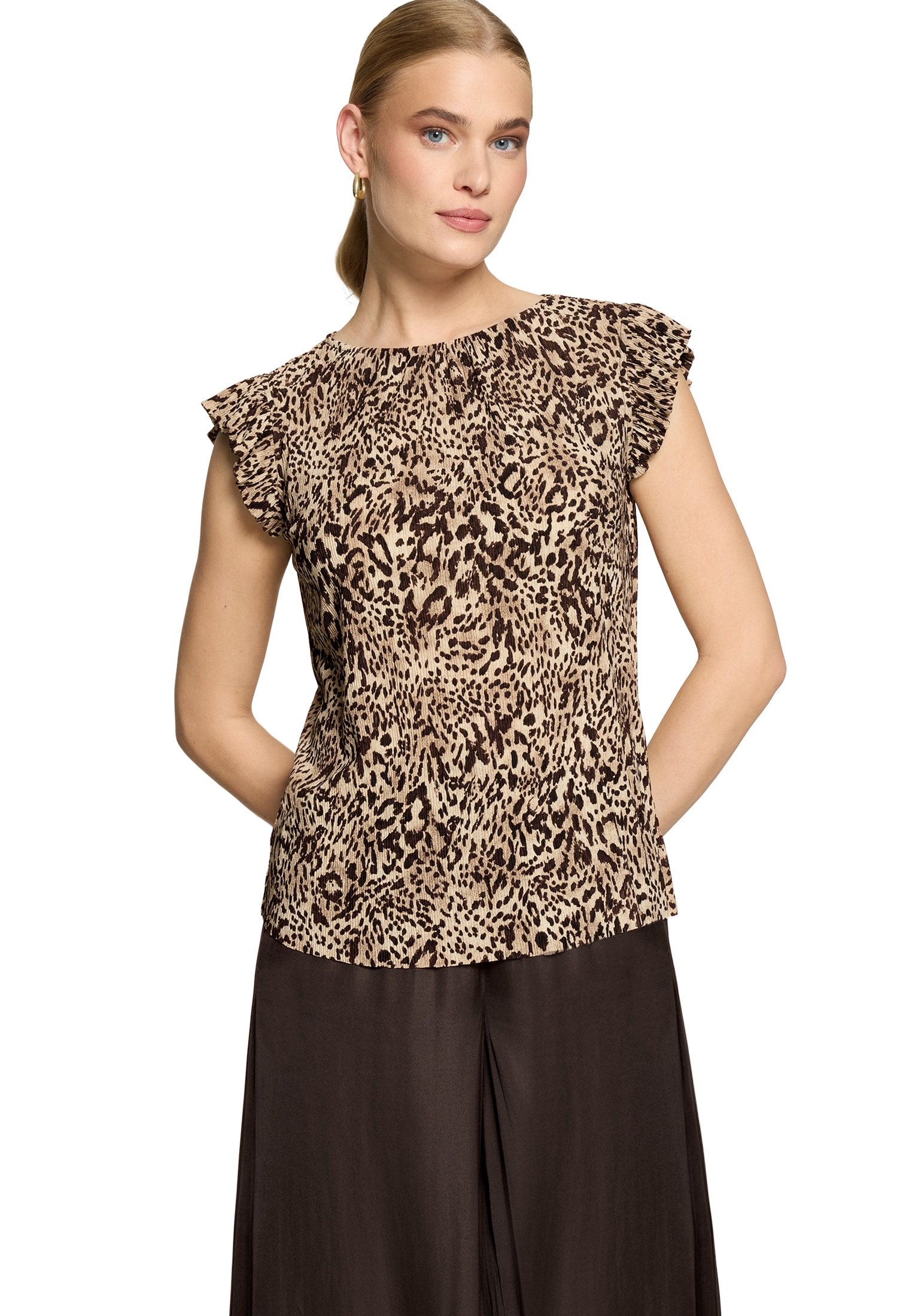 Zero Kurzarmshirt »Kurzarm-Shirt mit Animalprint«