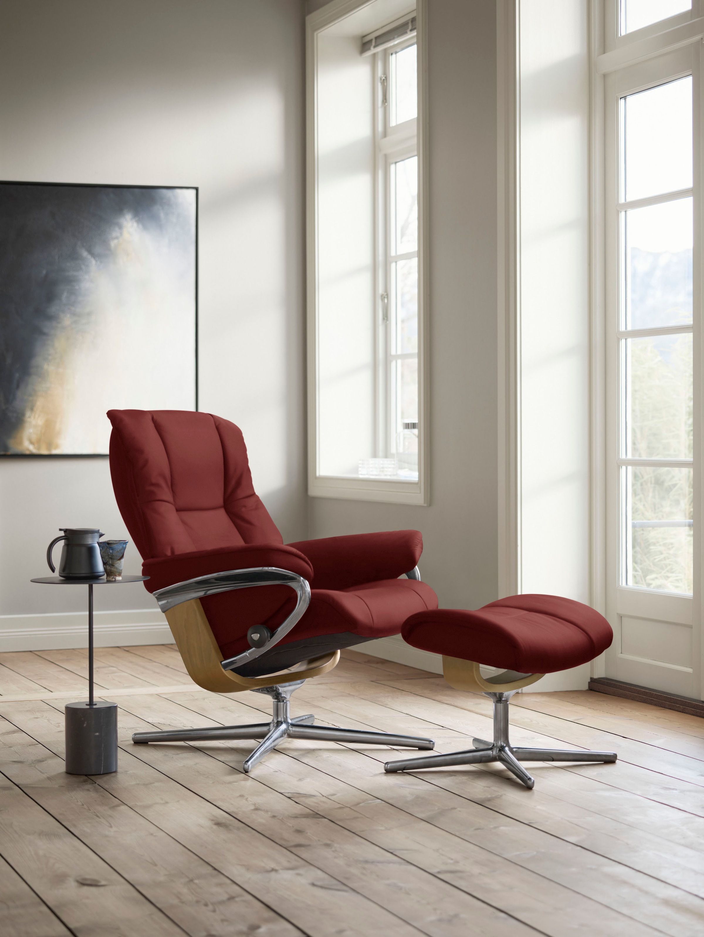 Stressless® Fußhocker »Mayfair« mit Cross Base, Größe S, M & L, Holzakzent Eiche