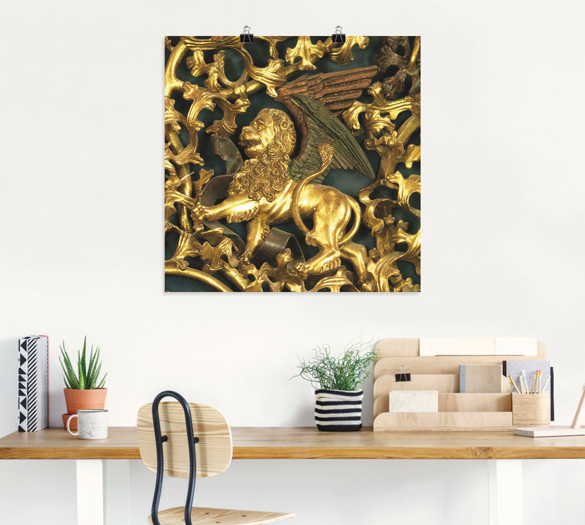 Artland Wandbild »Isenheimer Altar, Detail: Löwe«, Wildtiere, (1 St.), als Leinwandbild, Wandaufkleber oder Poster in versch. Größen