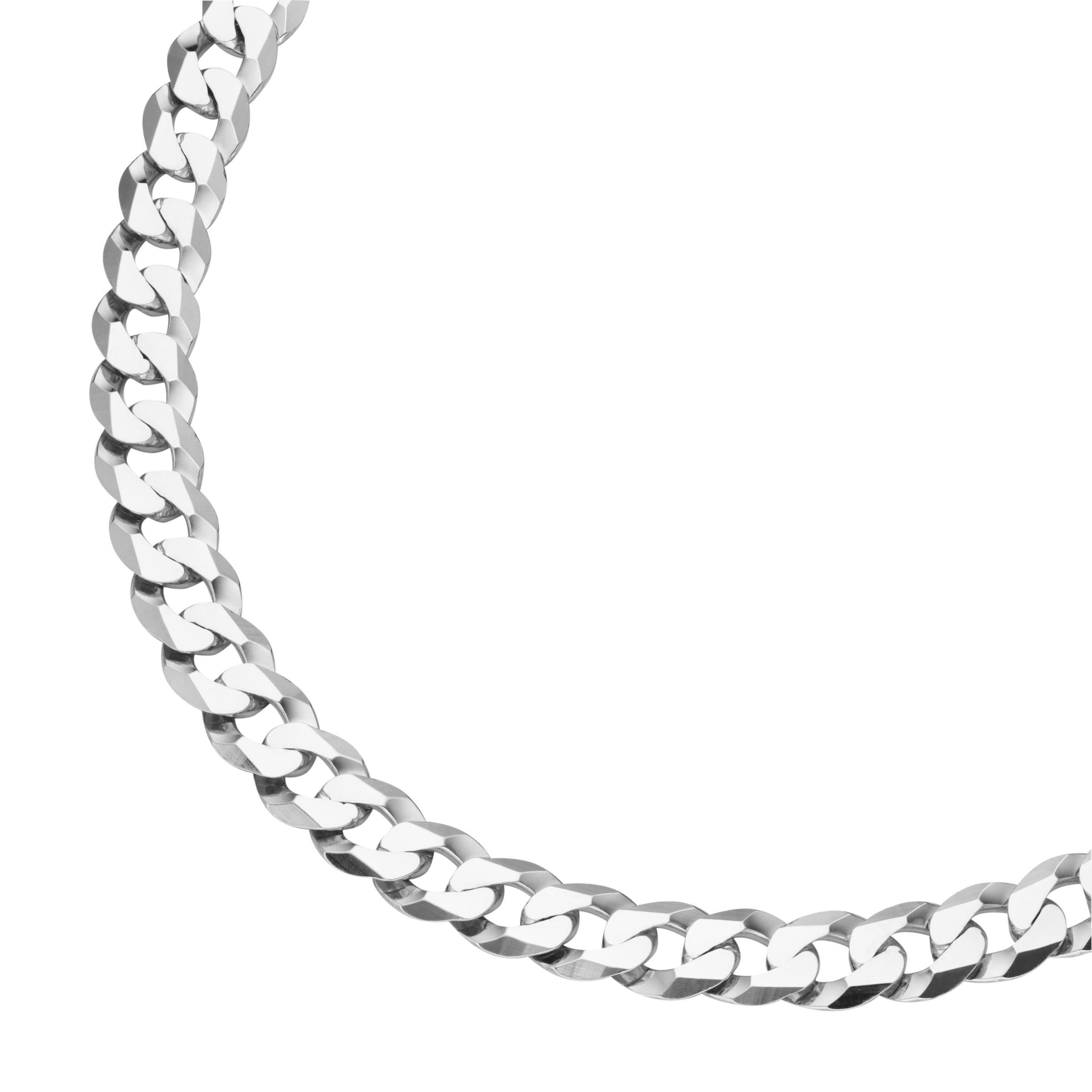 Smart Jewel Partnerkette »Kette Panzerkette diamantiert, massiv, Silber 925«