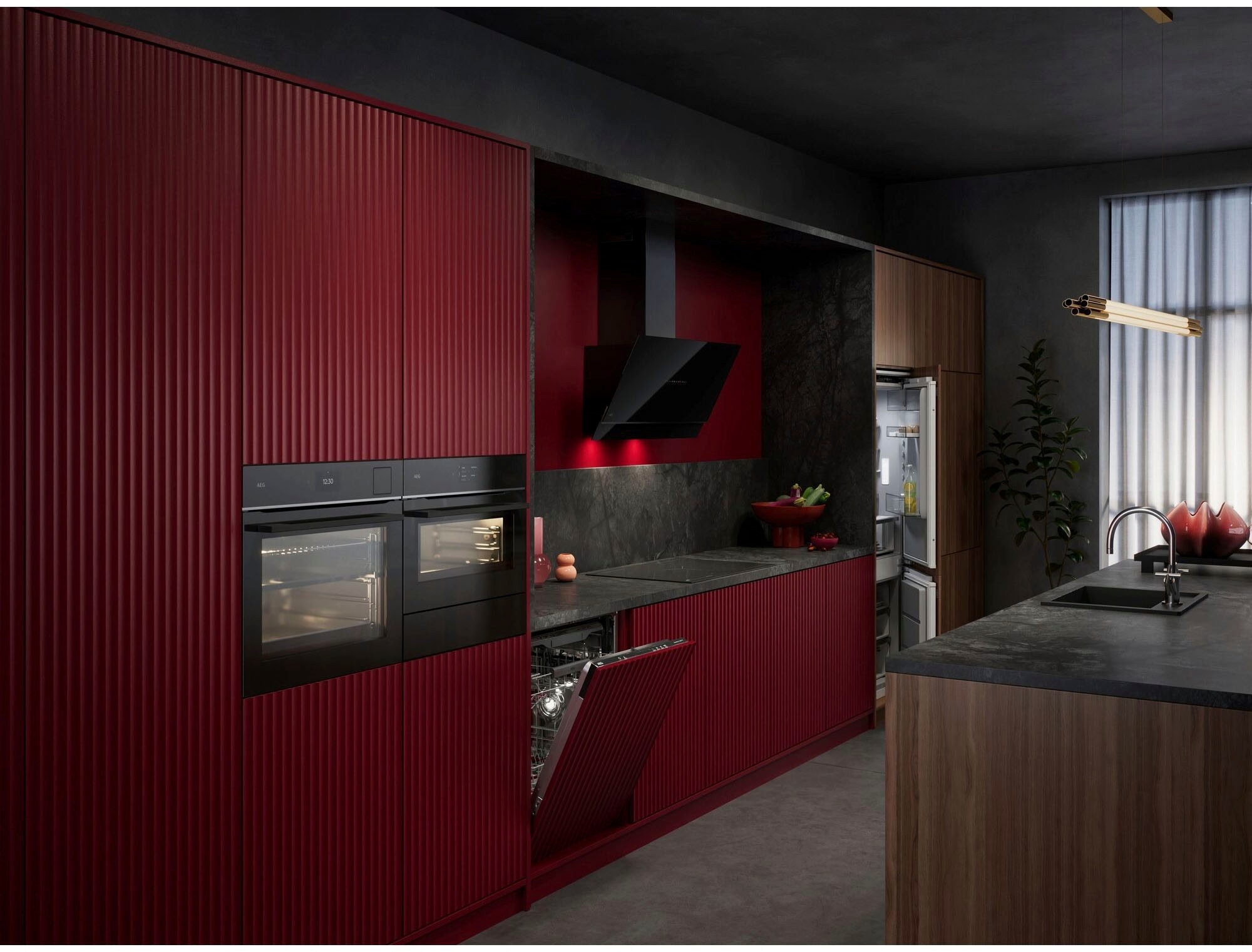 AEG Induktions Herd-Set Serie 5000 »HH24HSPID«, Pyrolyse-Selbstreinigung, Hob2Hood, AirFry-Funktion