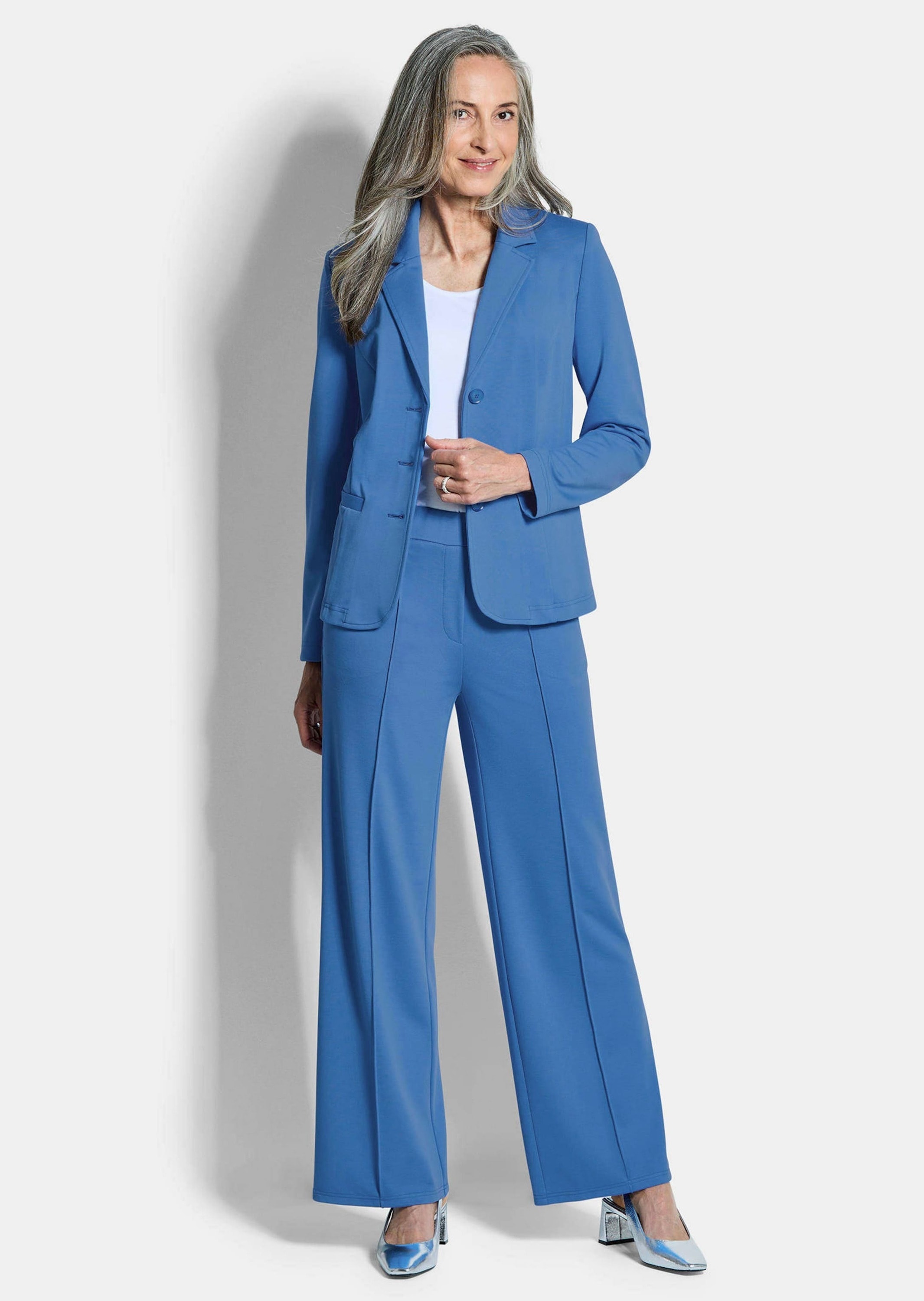 GOLDNER Stoffhose »Jersey-Culotte VERA mit Biesen«