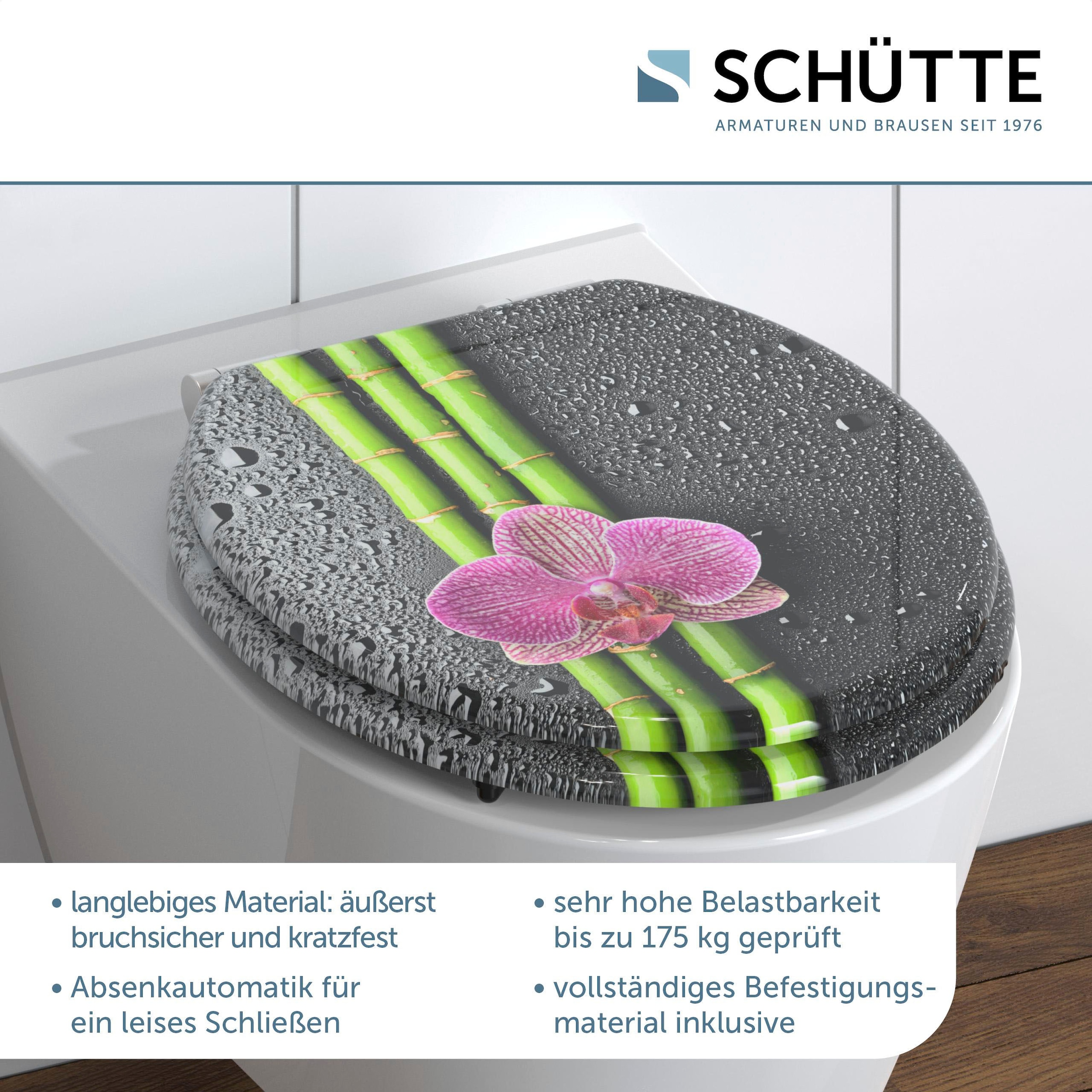 Schütte WC-Sitz »Asia«, mit Absenkautomatik und Holzkern, MDF